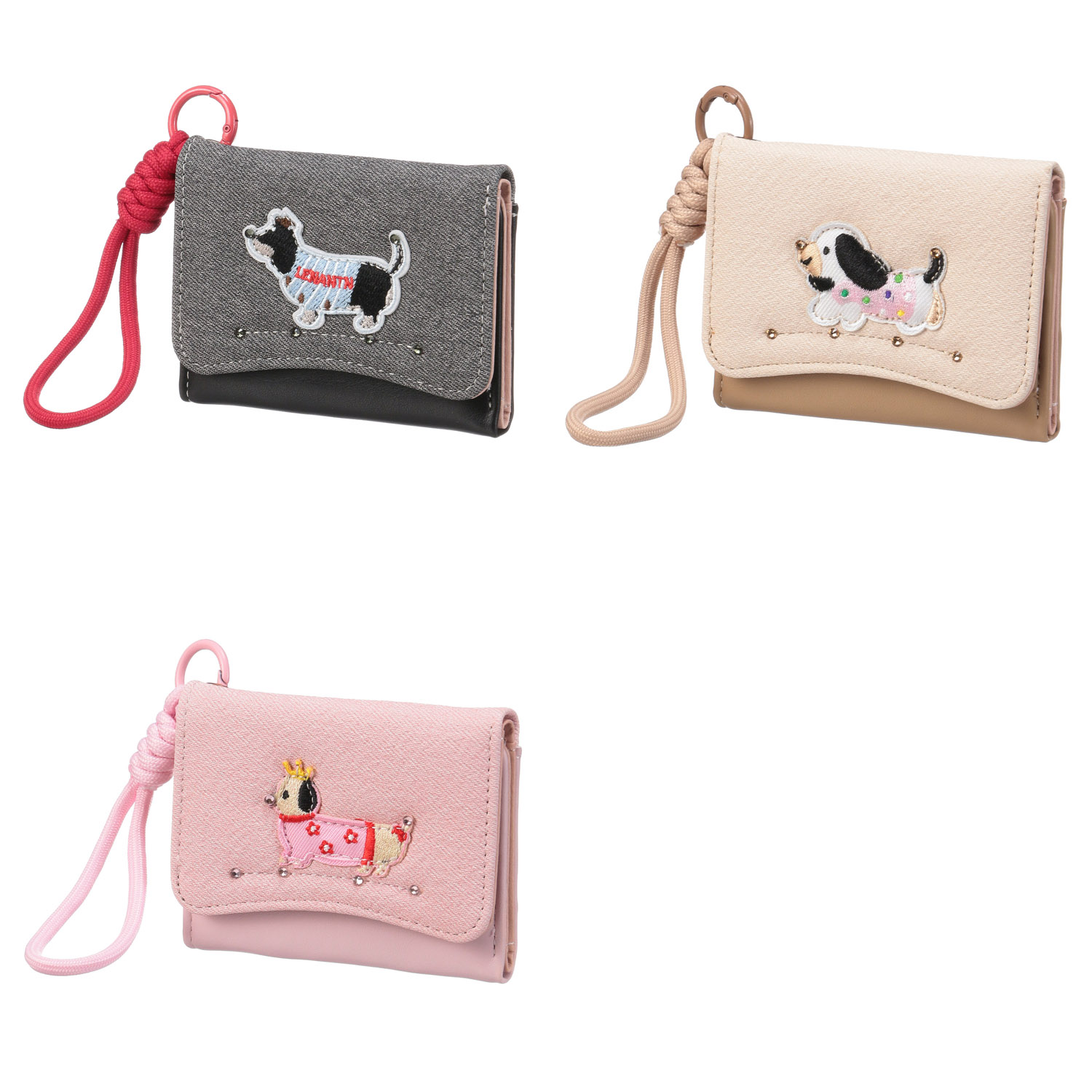 犬モチーフミニ財布