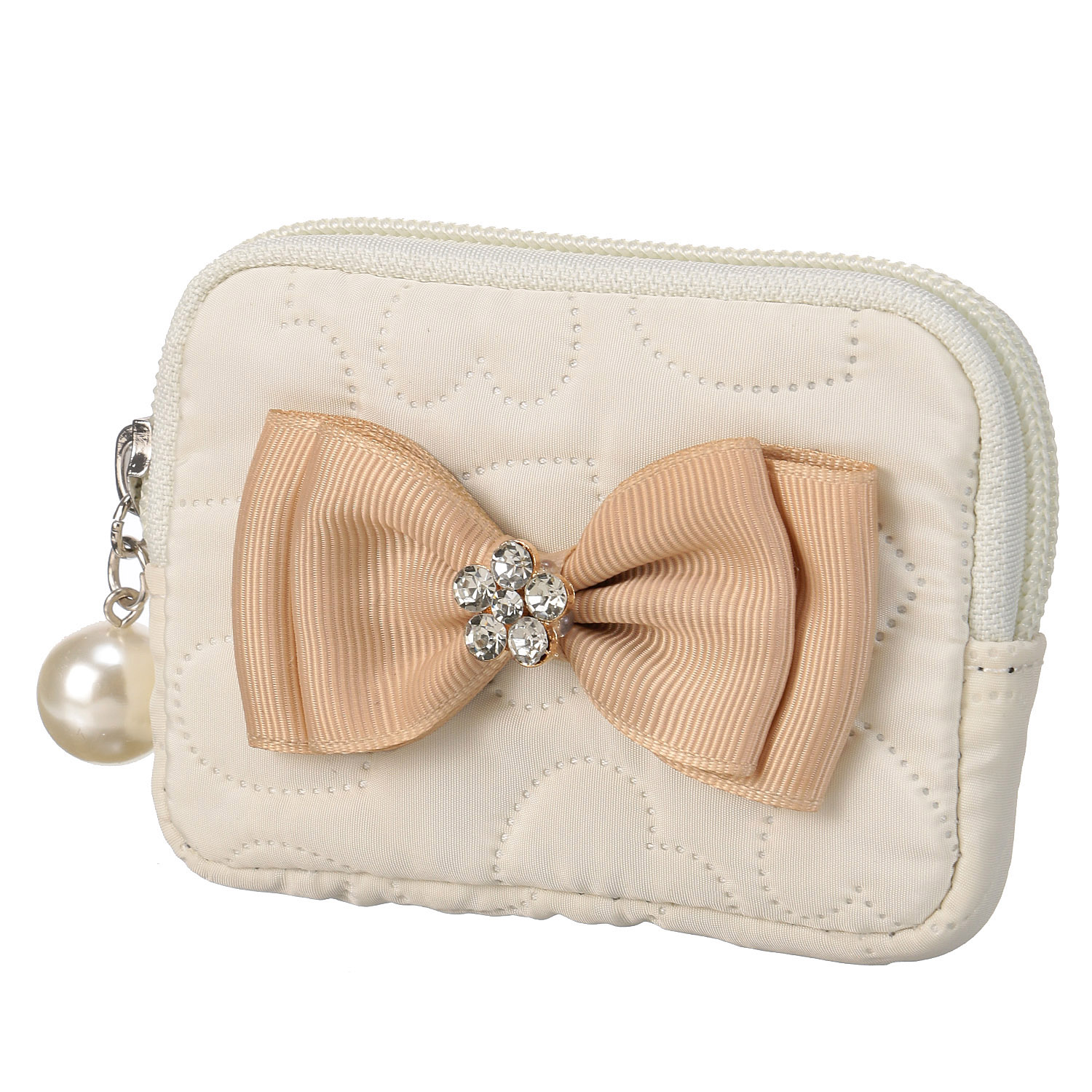 デコレーション ハート柄キルティングミニポーチ - 画像2