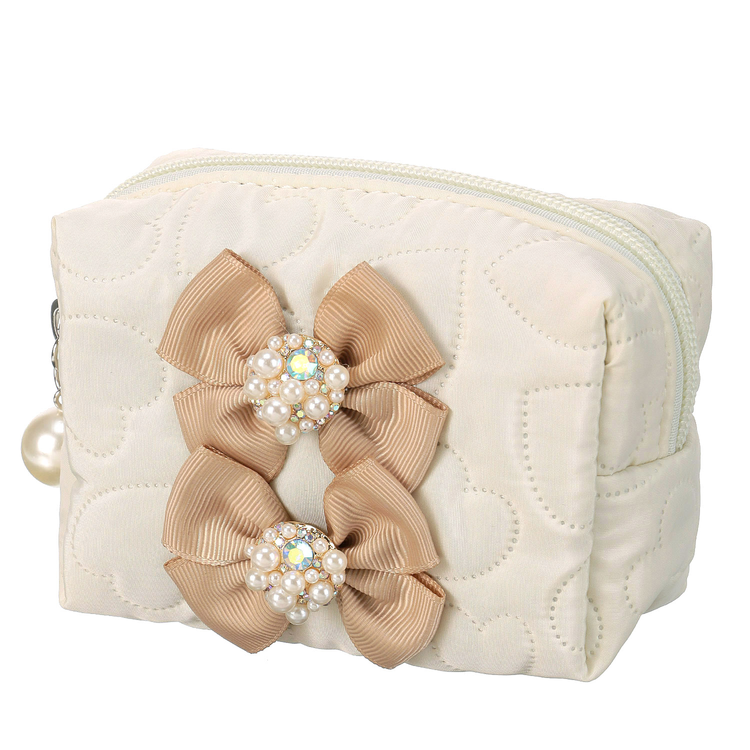 デコレーション ハート柄キルティングポーチ - 画像2