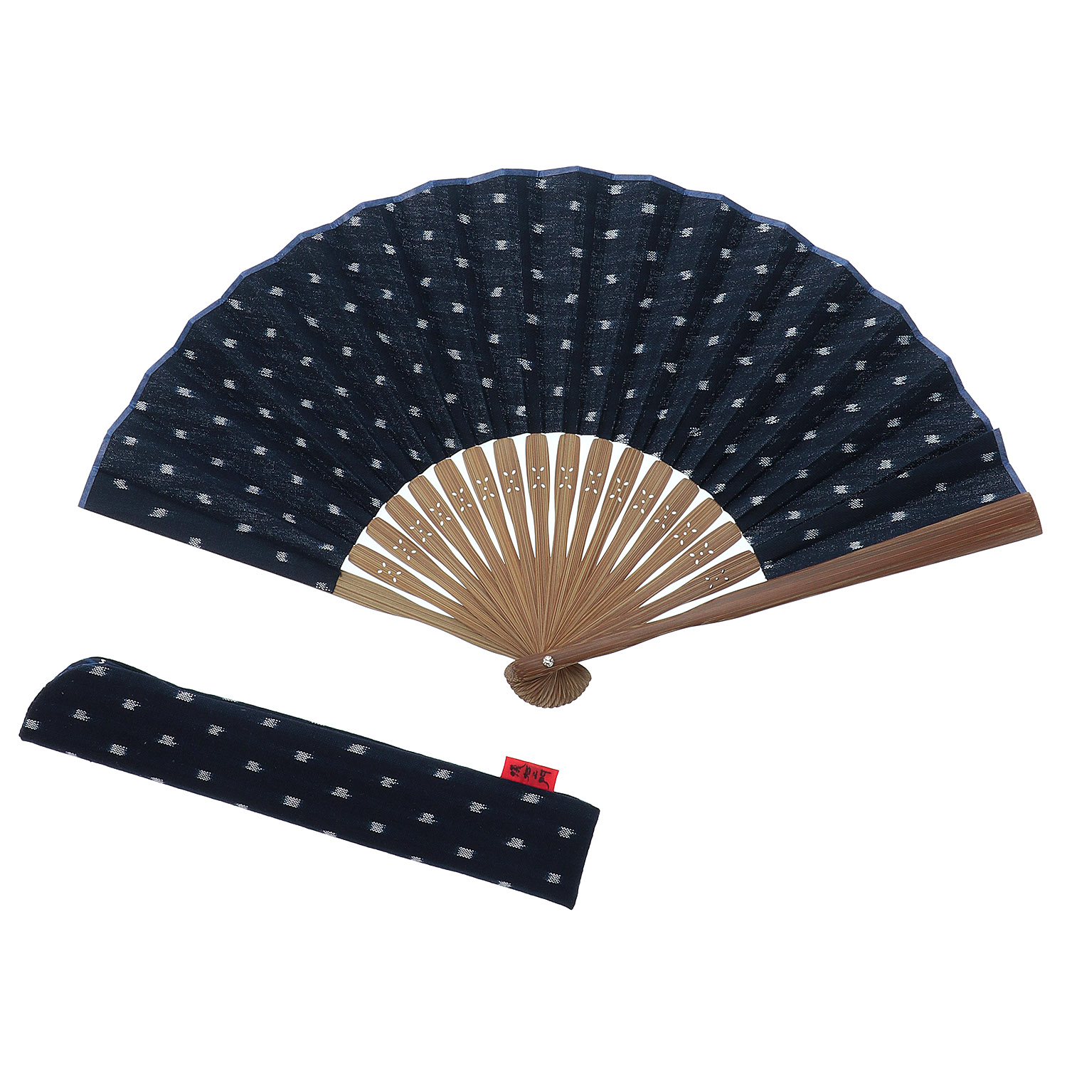 【儀右ヱ門】久留米絣扇子セット - 画像4