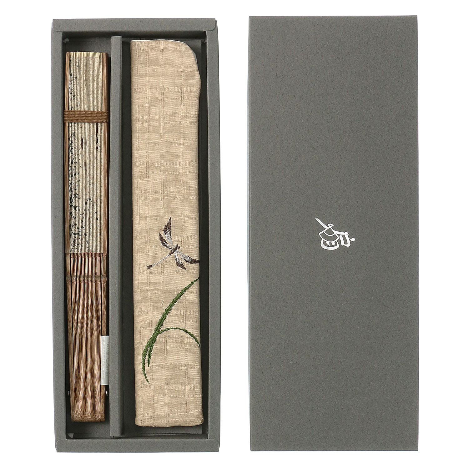 紳士扇子セット 満悦 ススキ蜻蛉（トンボ） - 画像3
