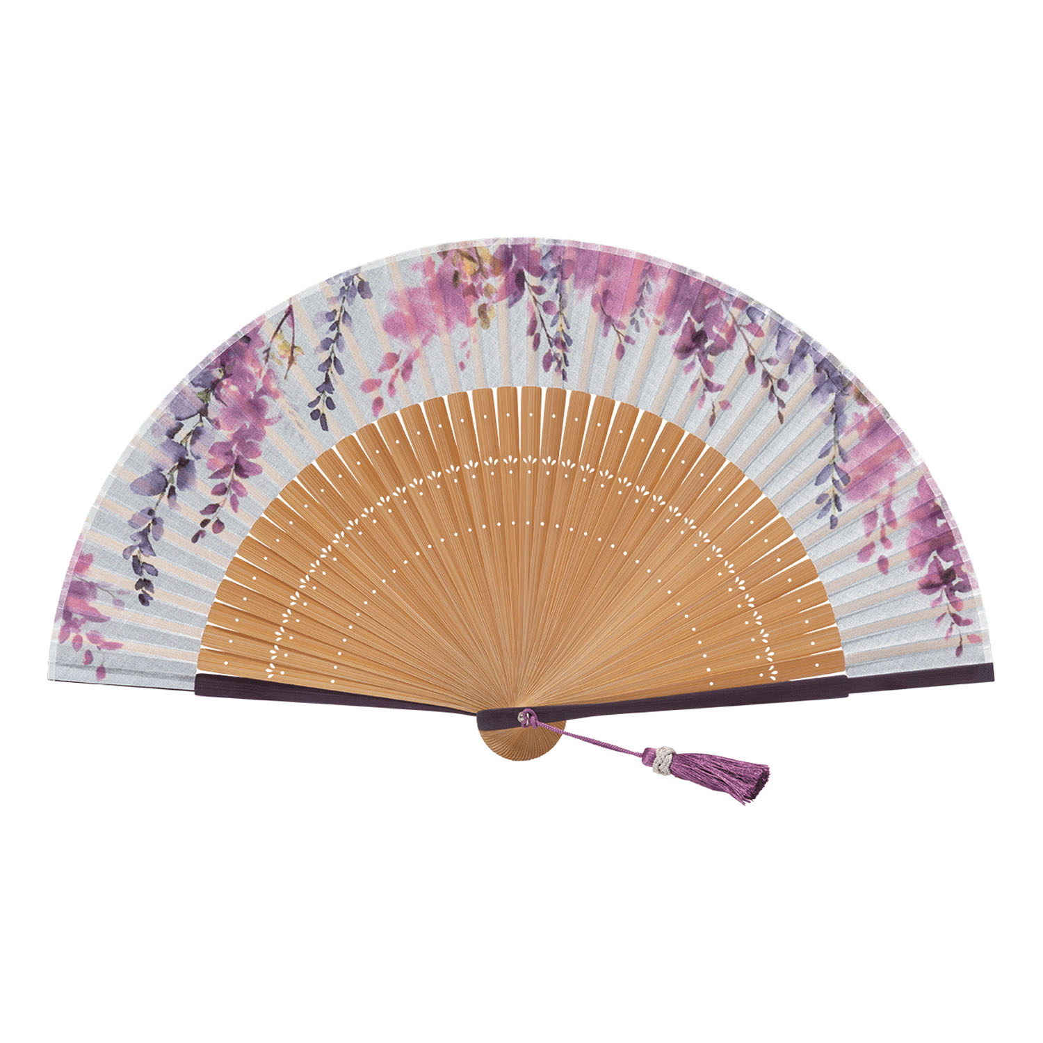 婦人扇子セット華霞 藤 - 画像1