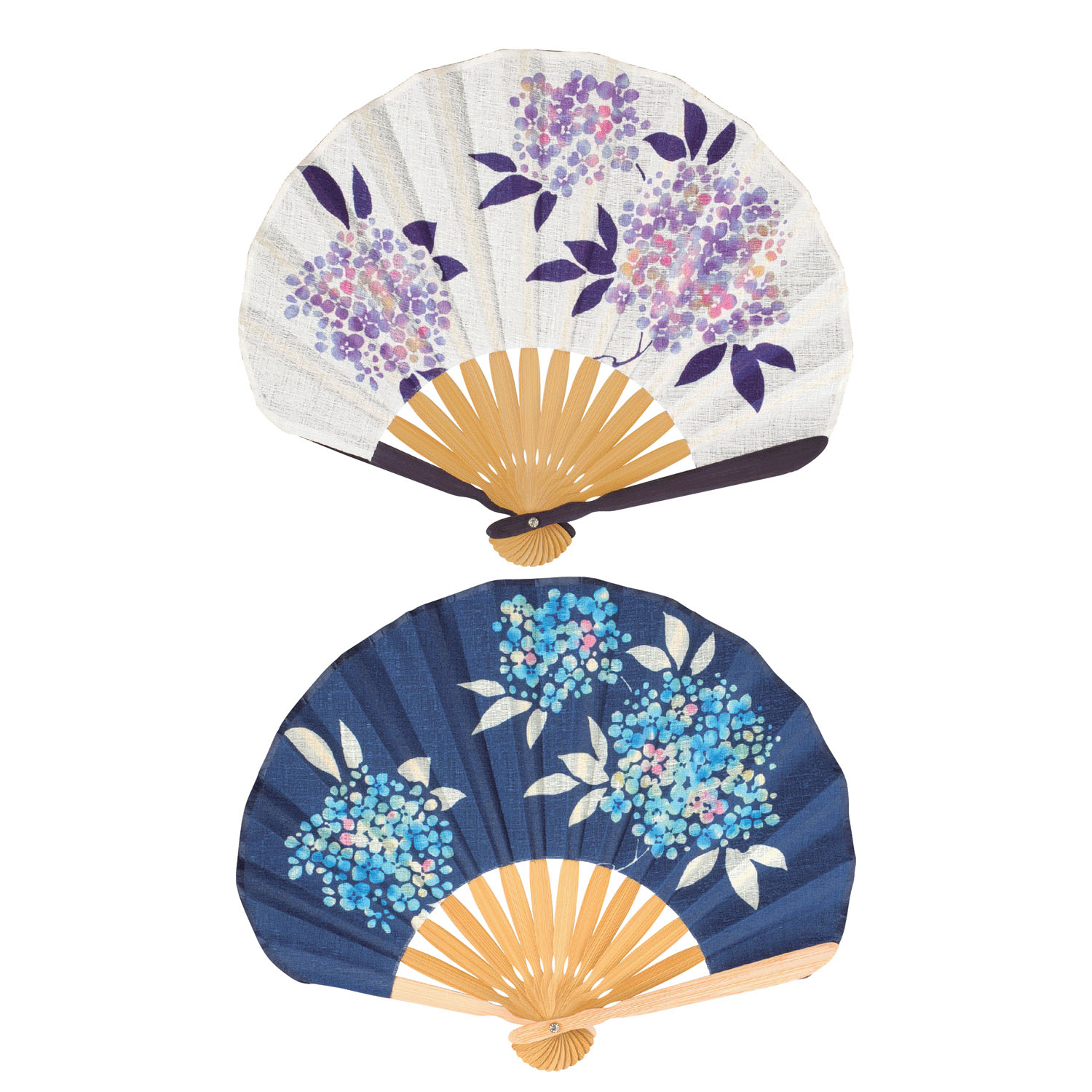 婦人扇子 あじさい