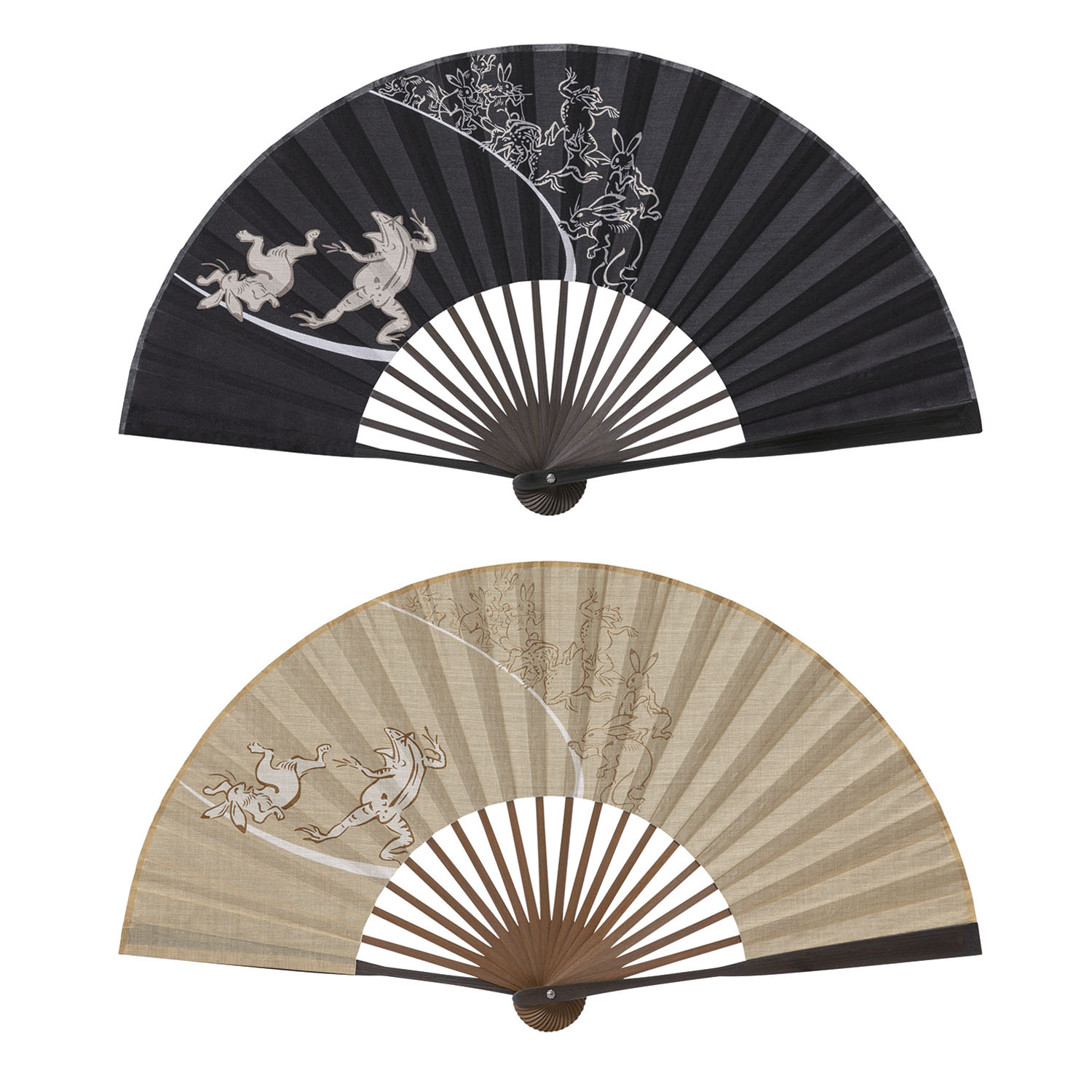 紳士扇子セット 和遊（鳥獣戯画）