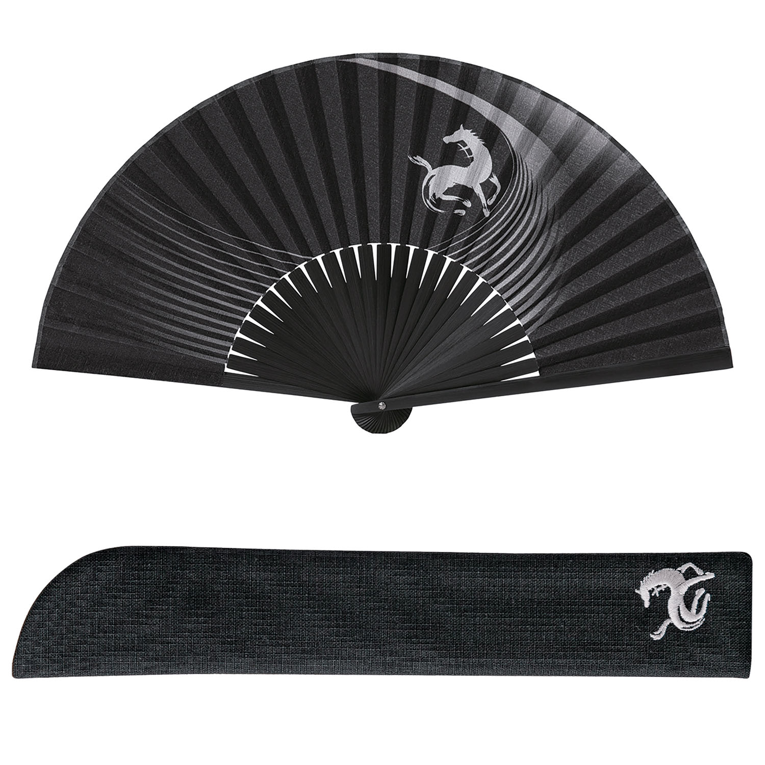 紳士扇子セット招福馬 - 画像1