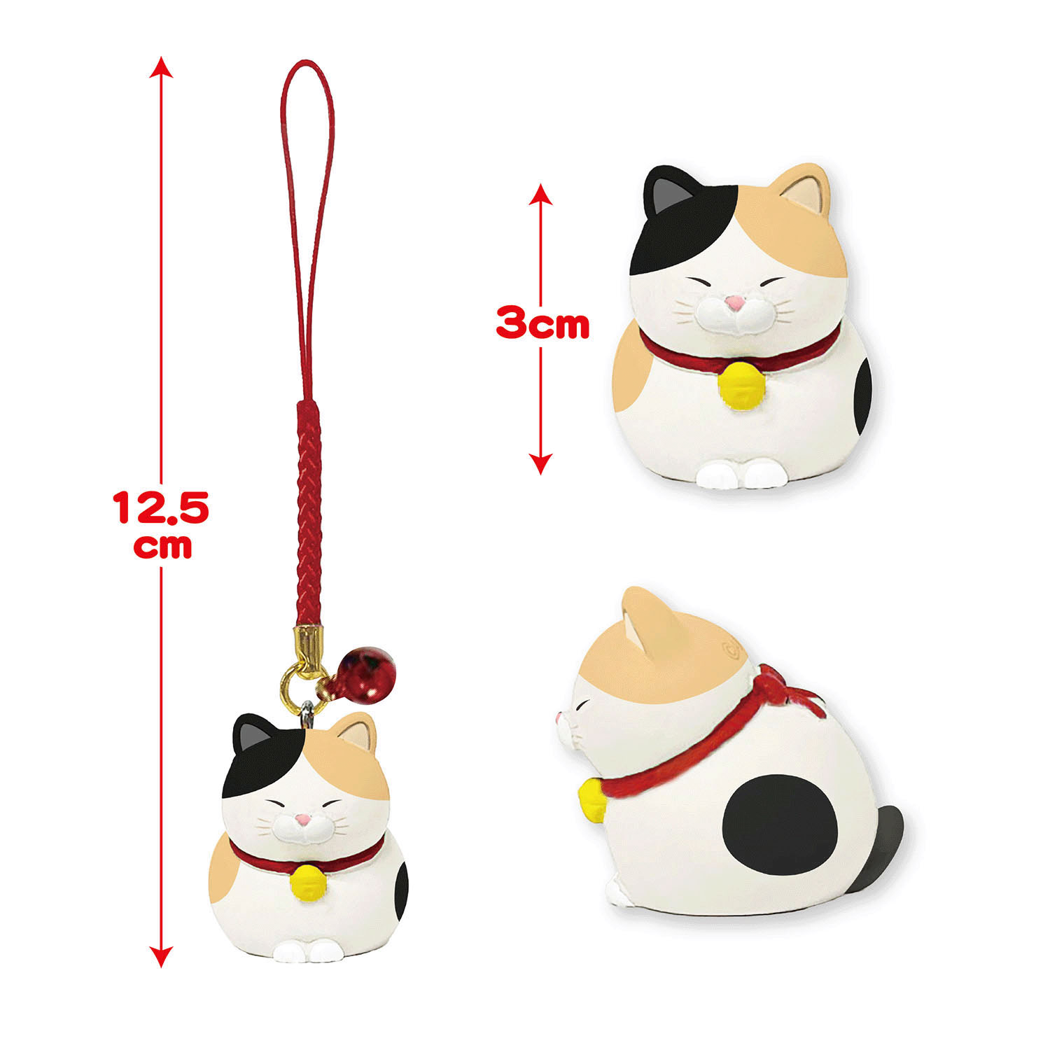 ひげまんじゅう根付マスコット みーさま - 画像1