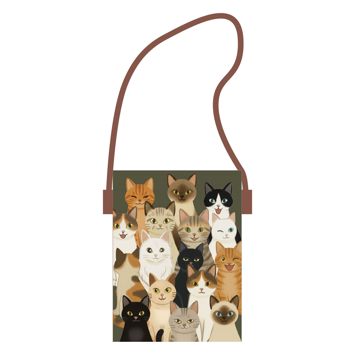 スマホポシェット ねこ×ねこ - 画像1