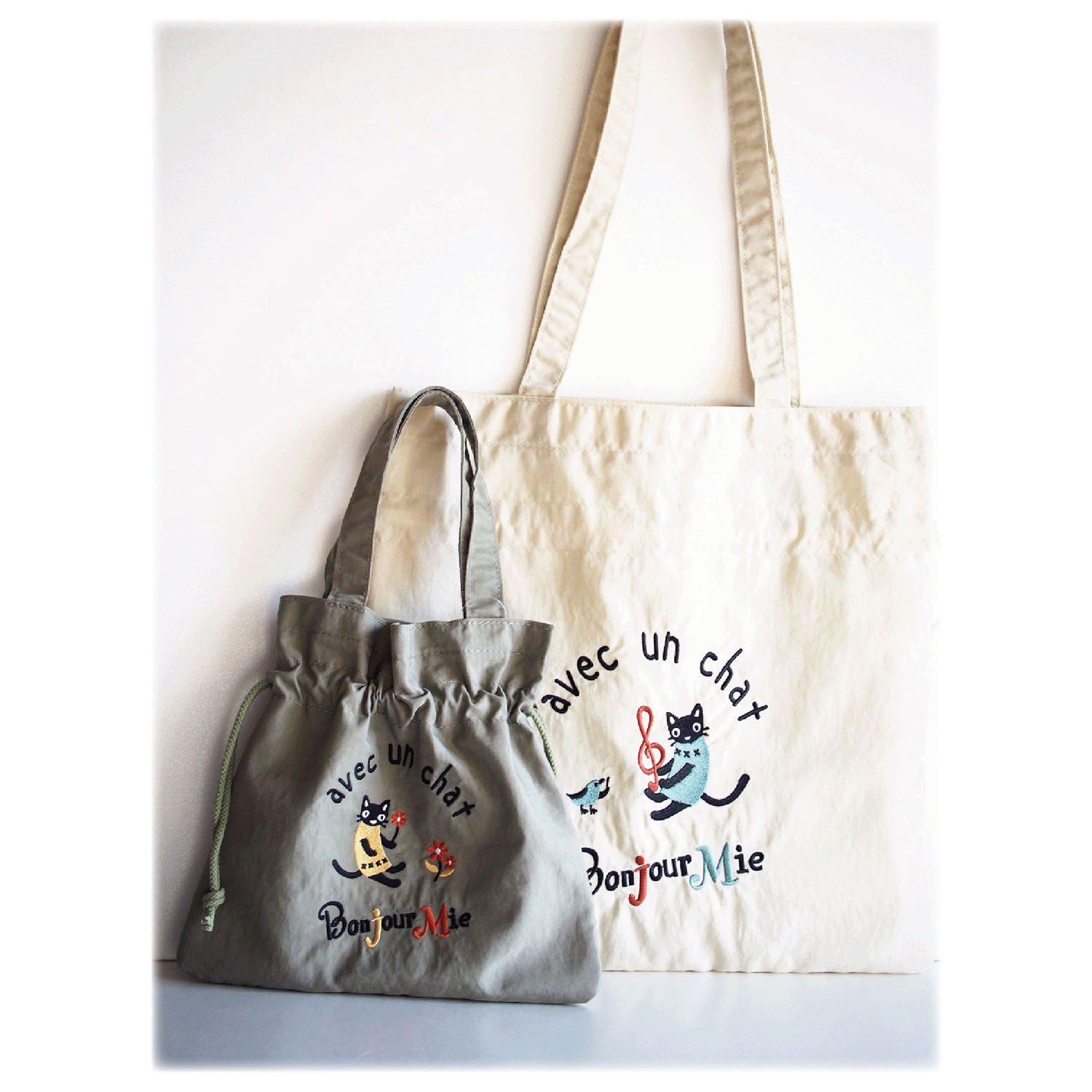 巾着トートL フラワー - 画像3