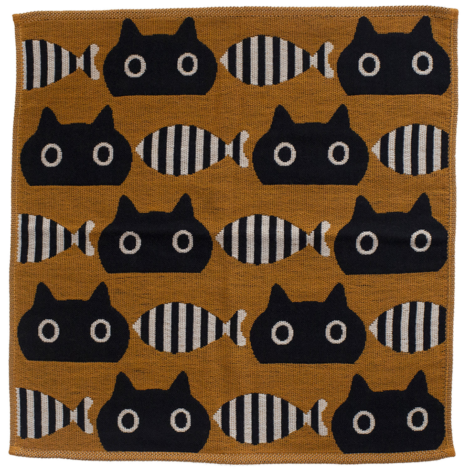 MEME3重ガーゼハンカチ MEMEとお魚 - 画像2