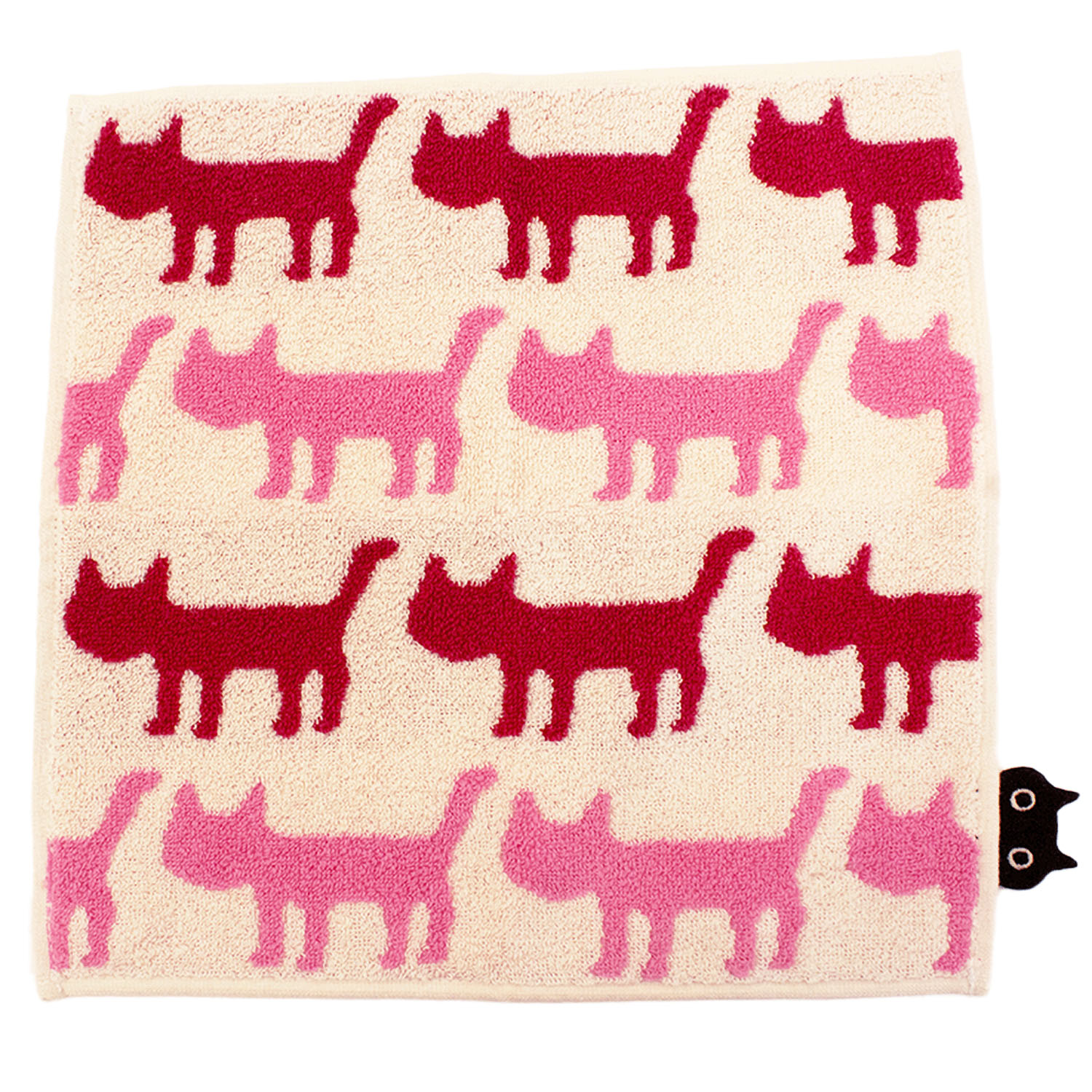 タオルハンカチ シルエット猫