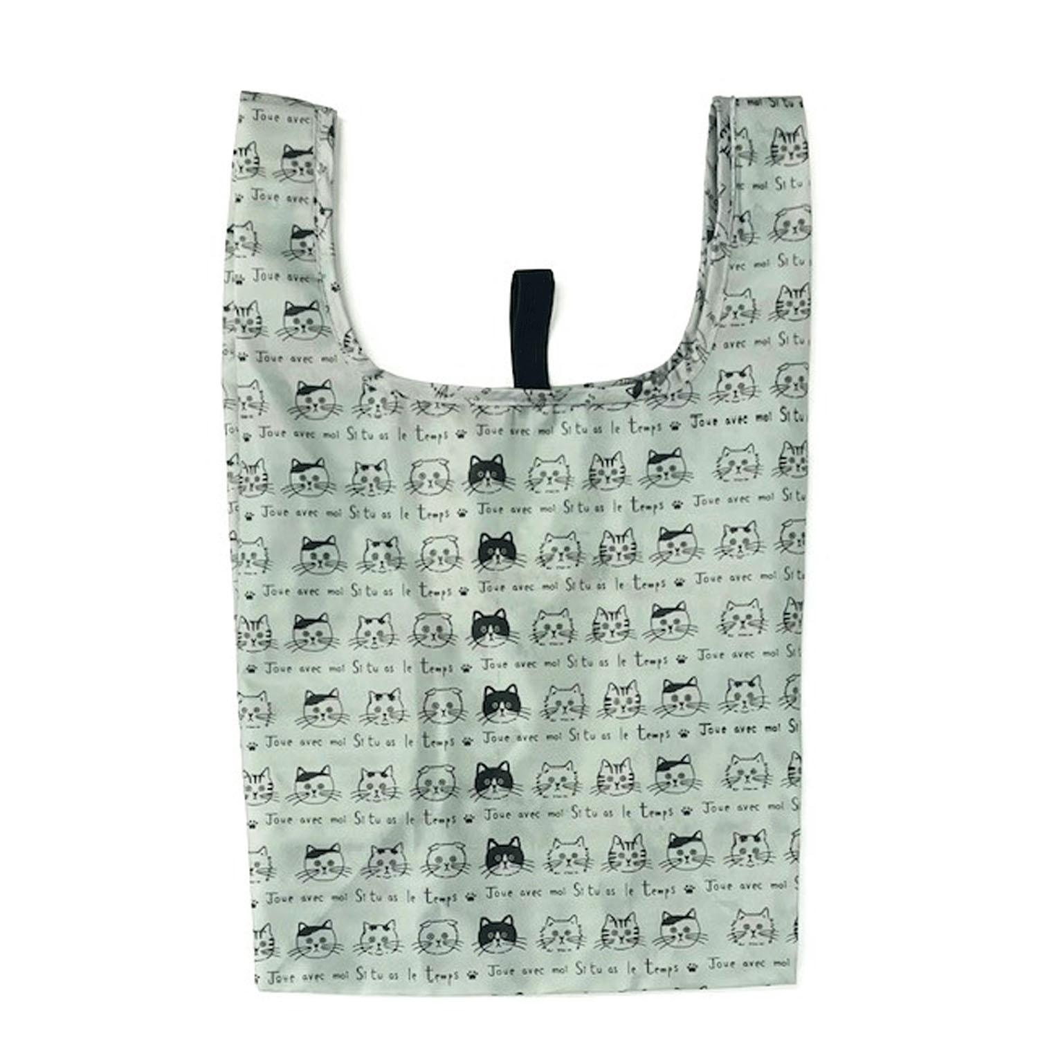 タルティーヌコンビニバッグ お顔がいっぱい ブルー - 画像1