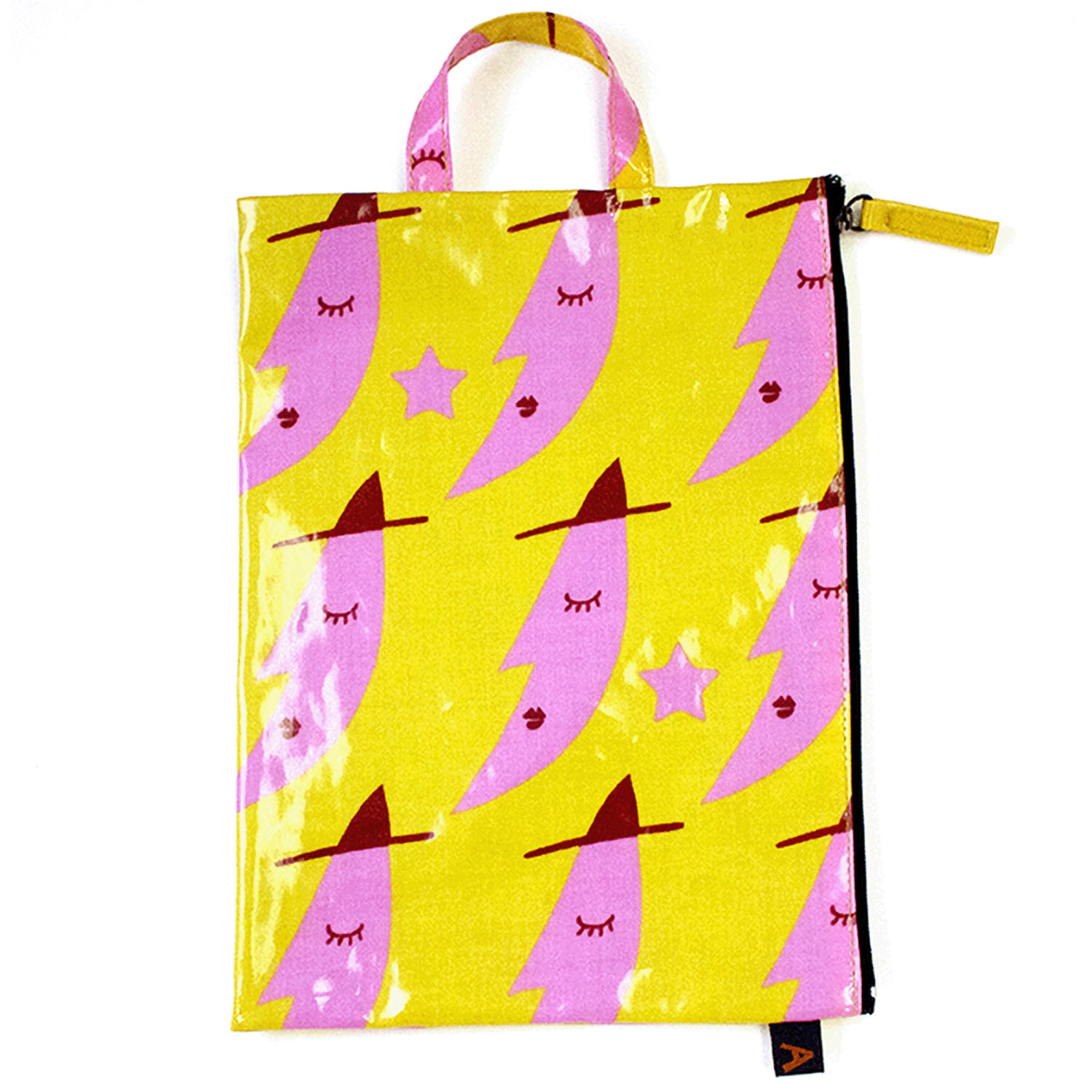 マタノアツコ フラットポーチ ピンクの三日月 - 画像3