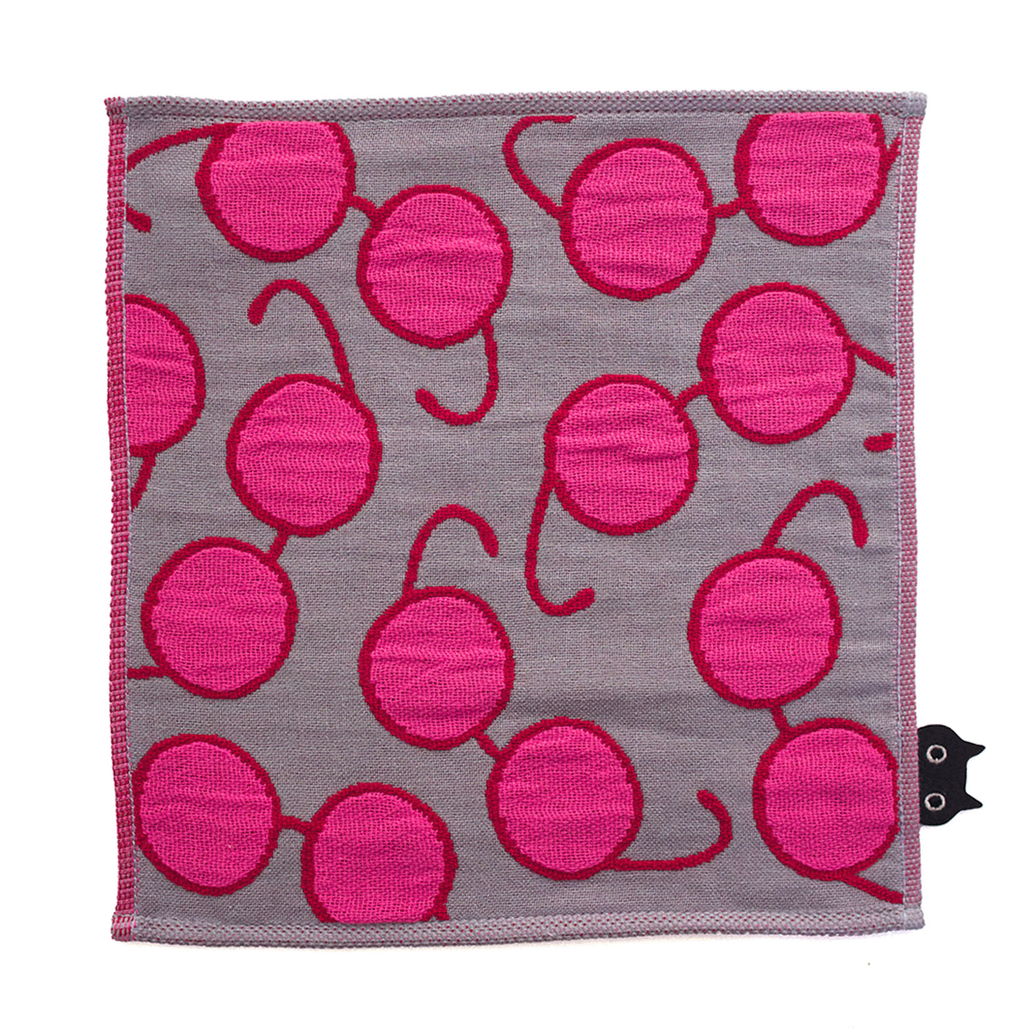 三重ガーゼミニハンカチ メガネ - 画像1