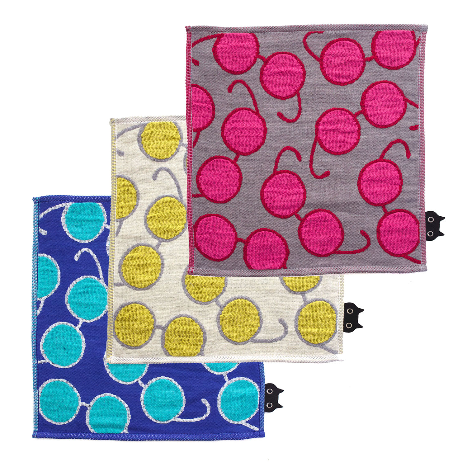 三重ガーゼミニハンカチ メガネ