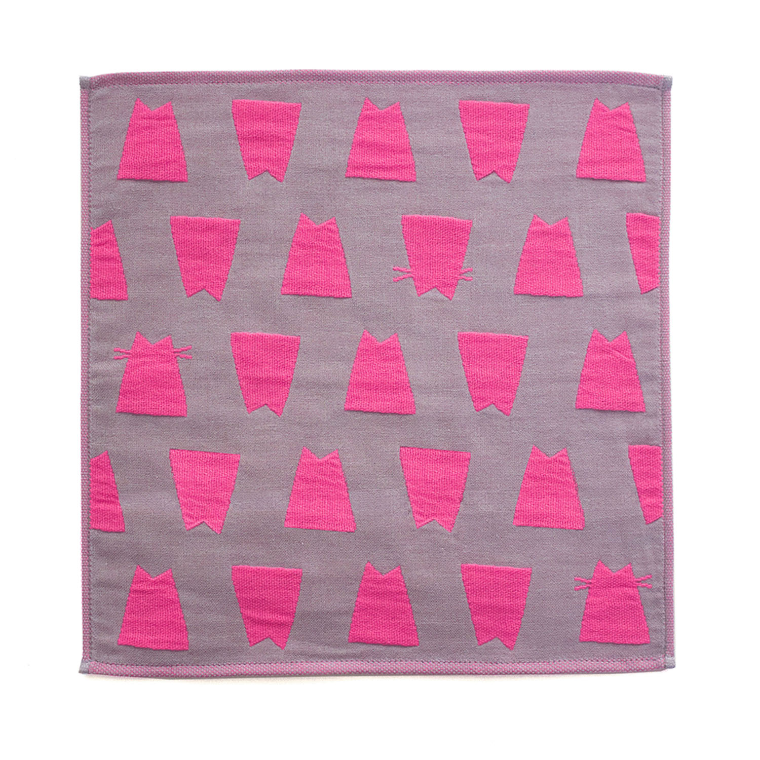 三重ガーゼハンカチ よく見ると猫 - 画像2