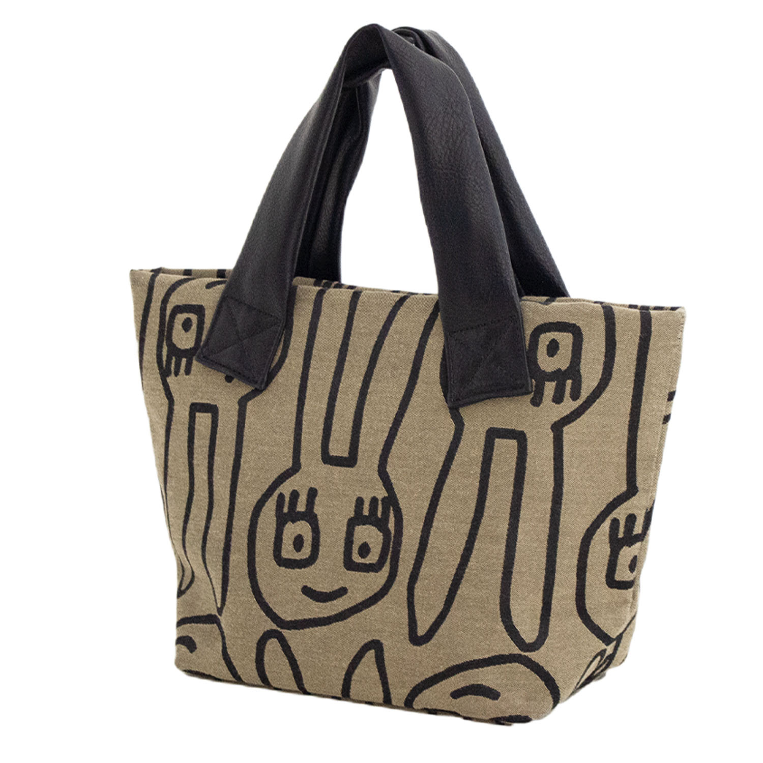 ゆるうさトートバッグ ブラック