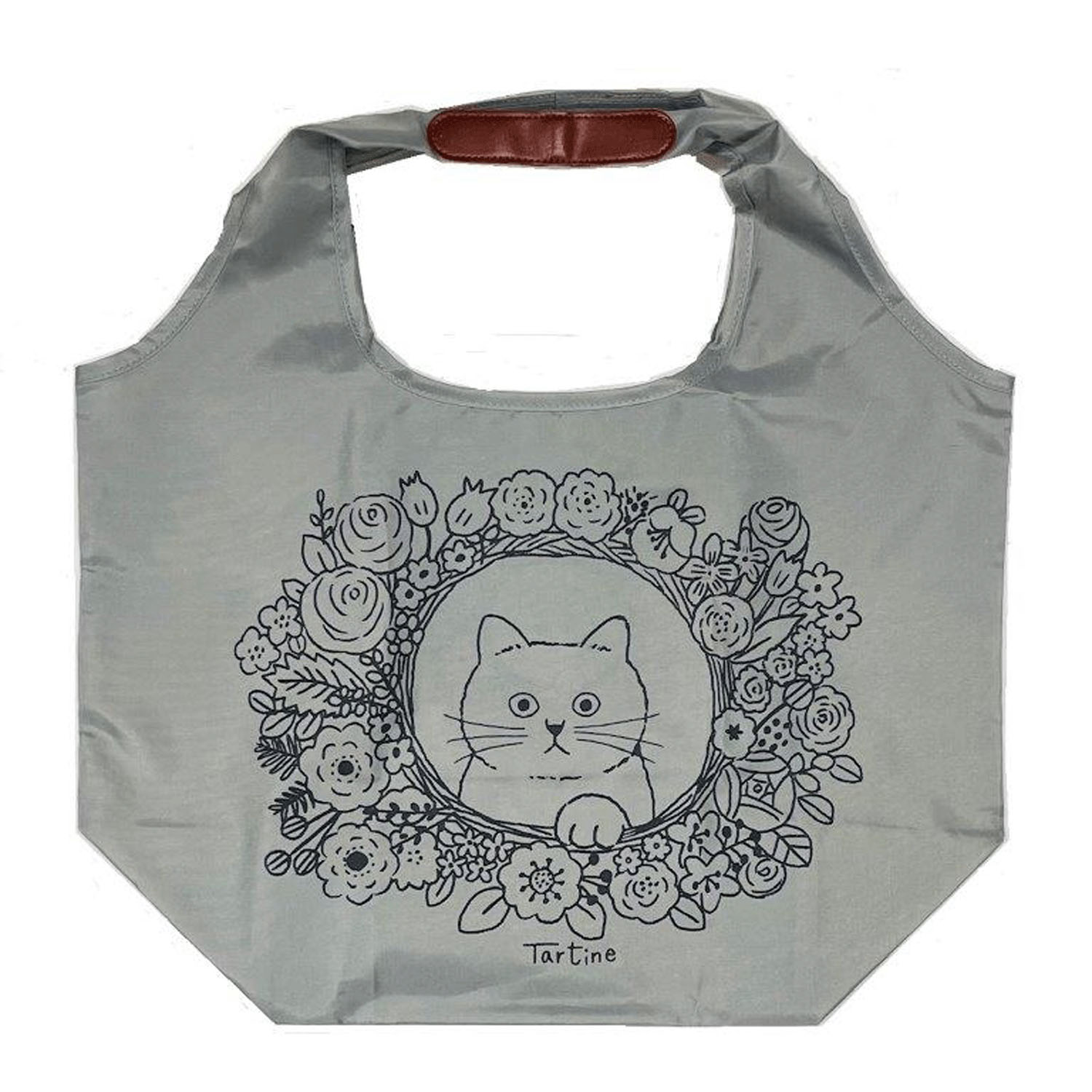 タルティーヌ横型エコバッグ グレー - 画像1