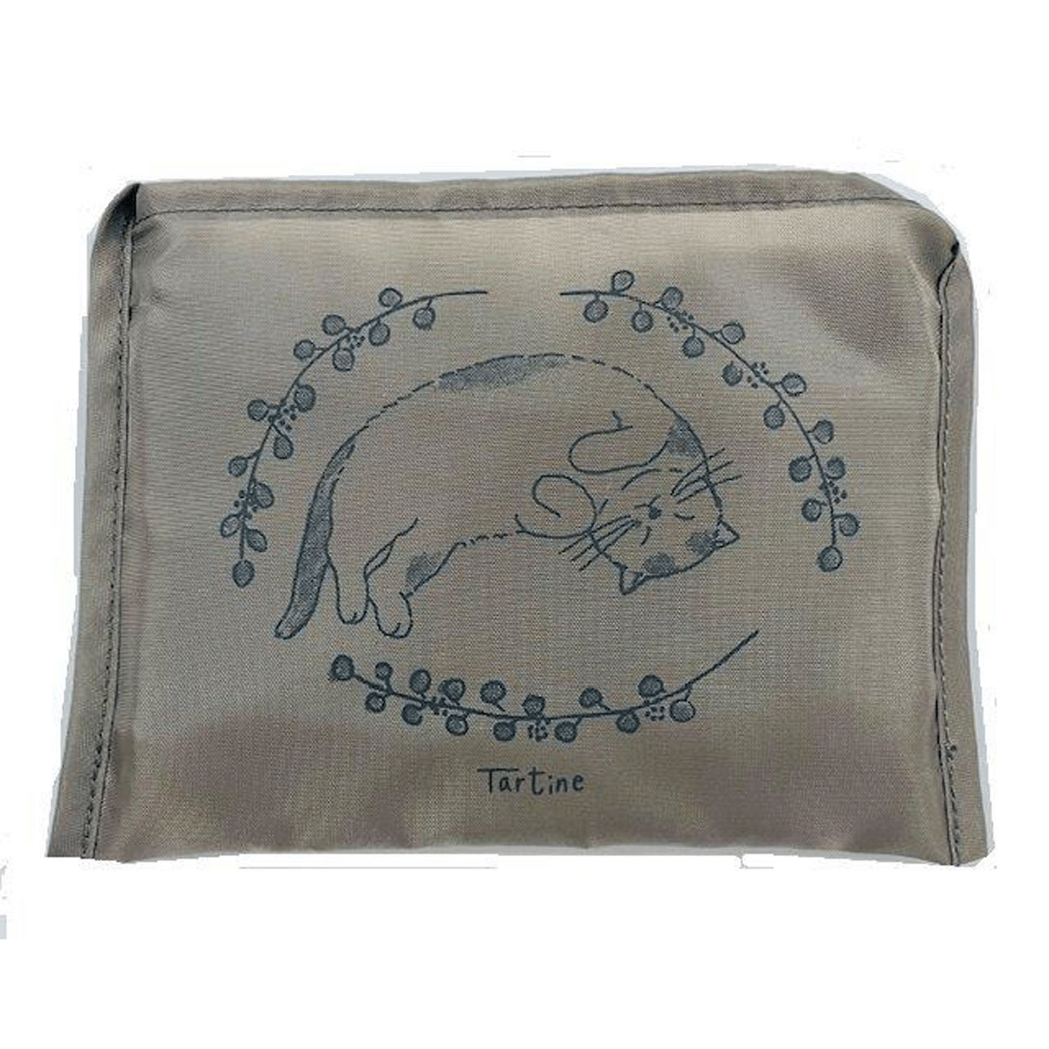 タルティーヌ横型エコバッグ ブラウン - 画像2