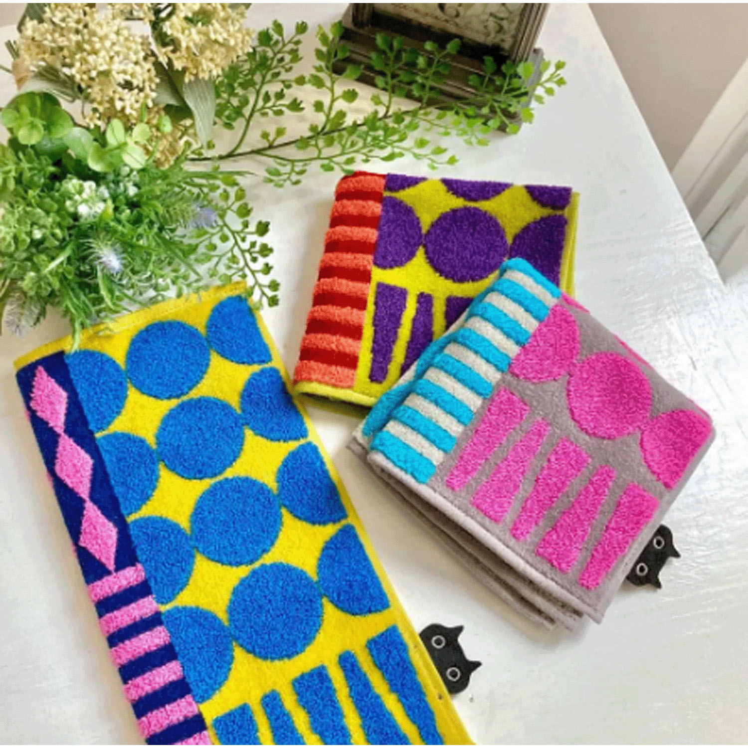 マタノアツコ タオルハンカチ パッチワーク - 画像1