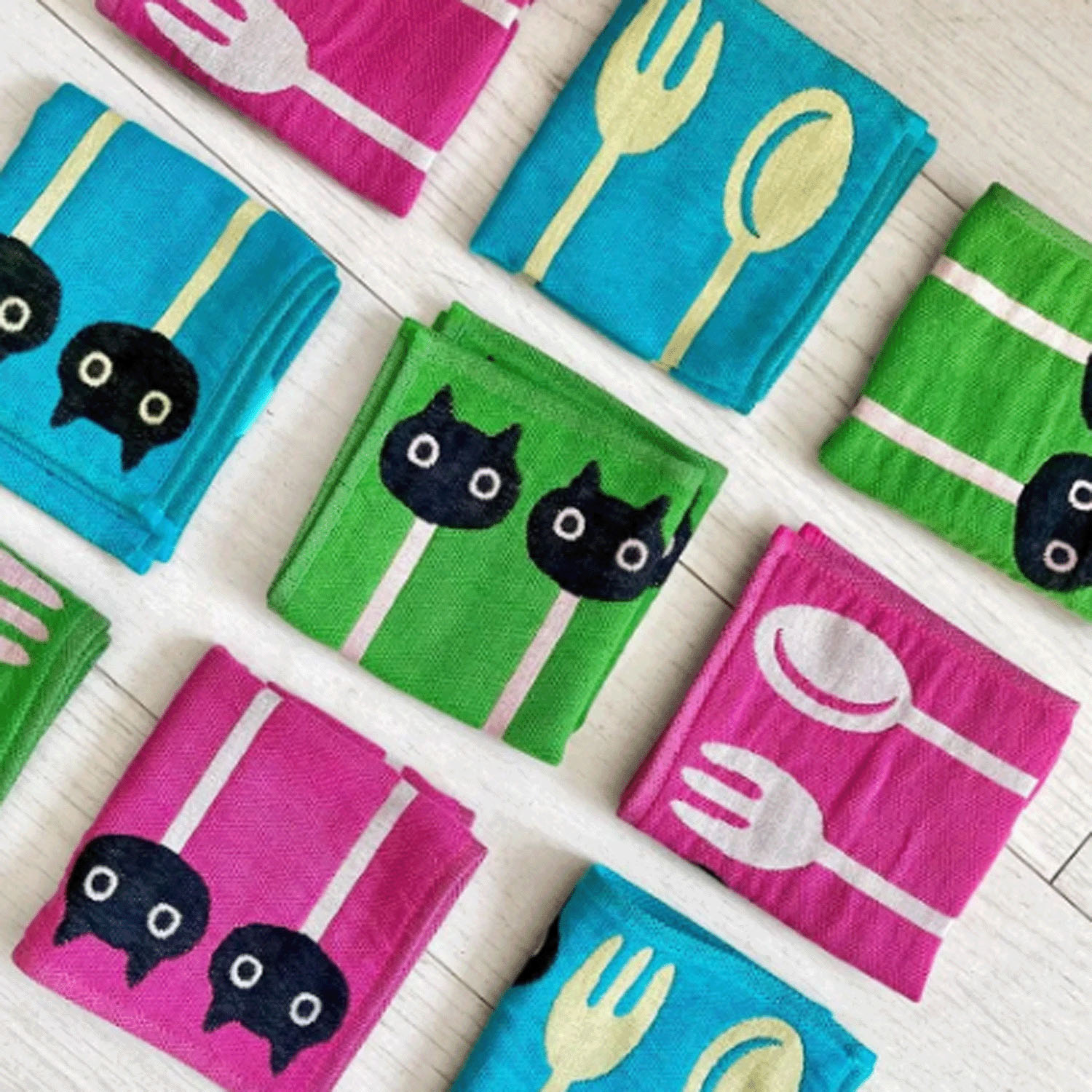 マタノアツコ 3重ガーゼミニハンカチ MEMEランチ - 画像1