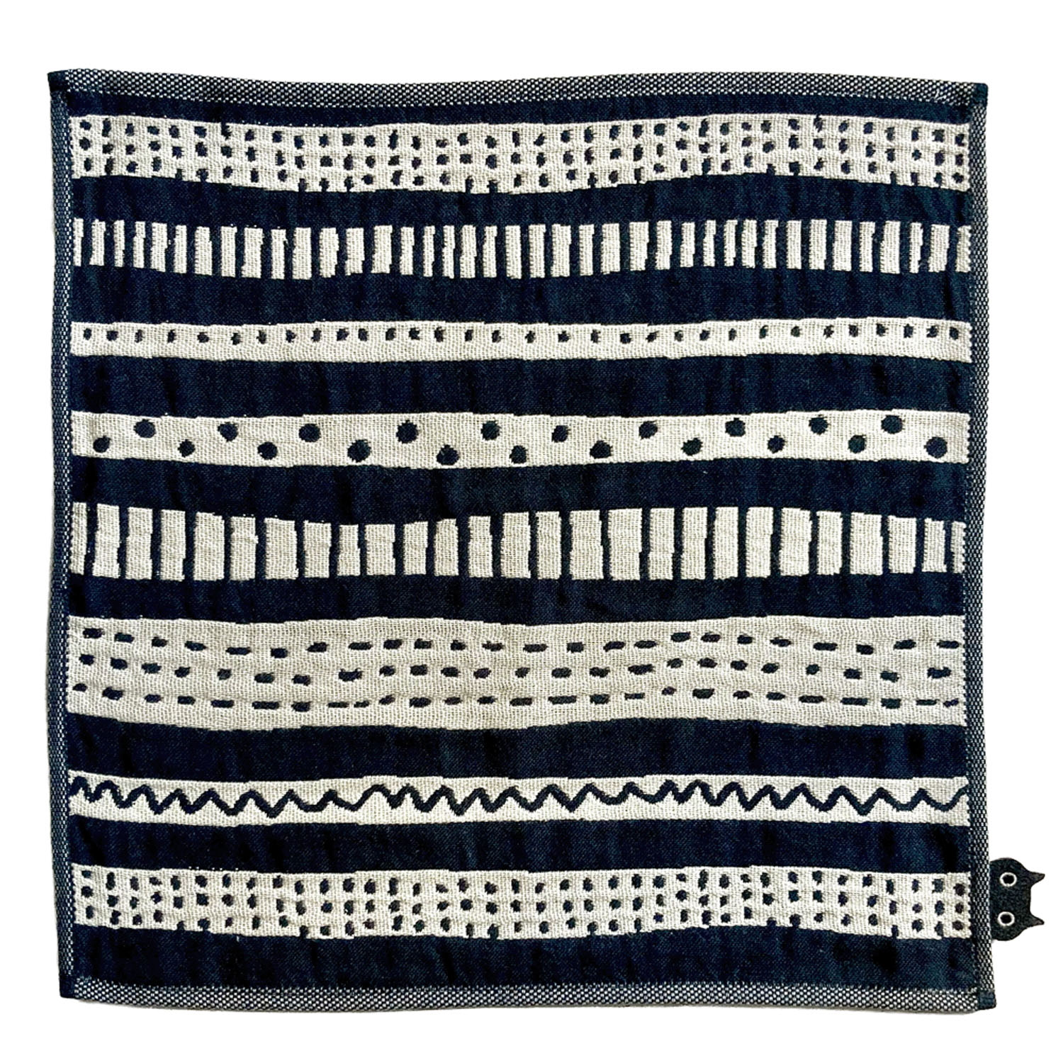 マタノアツコ 3重ガーゼハンカチ モノトーン ナミナミ