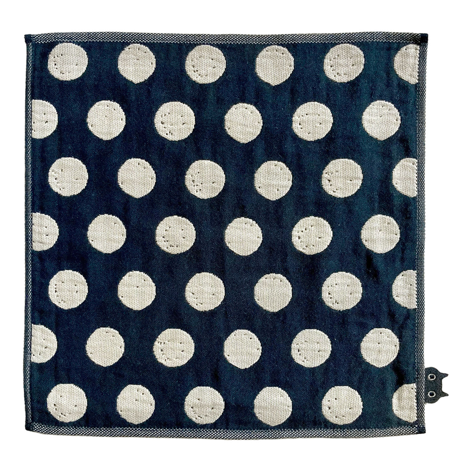 マタノアツコ 3重ガーゼハンカチ 大胆なモノトーン - 画像1