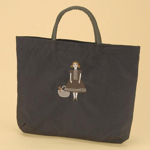 ATSUKO MATANO 刺繍バッグ ドール ブラウン - 画像1