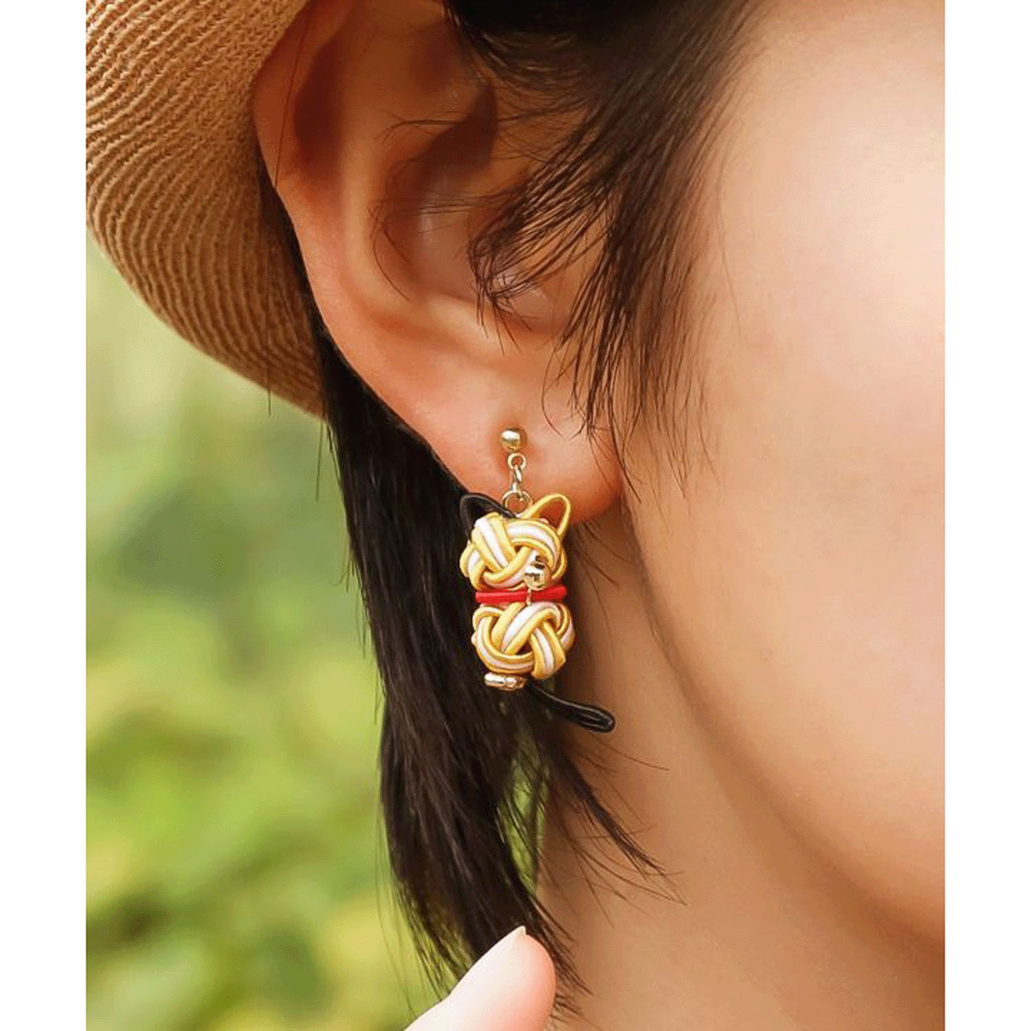 水引 和猫イヤリング - 画像7