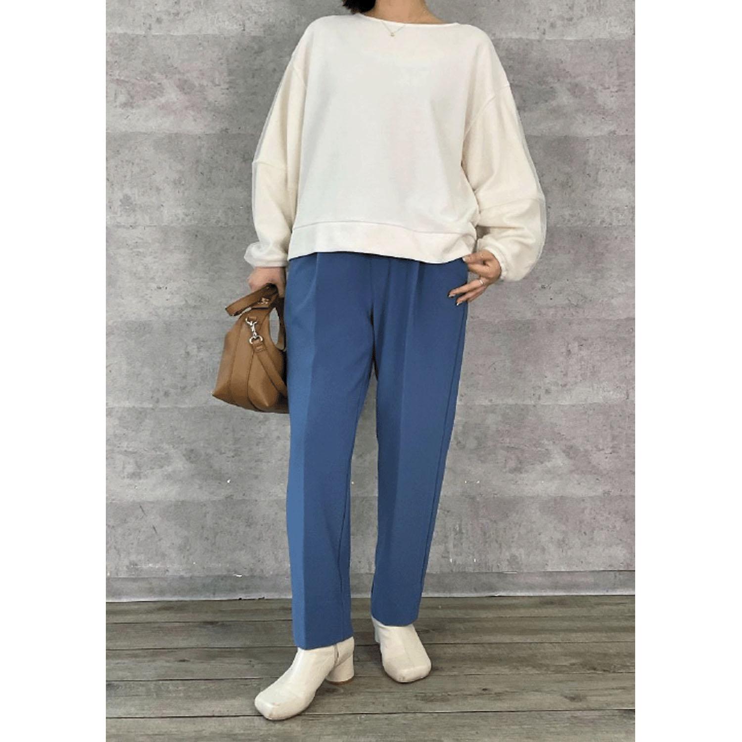 Anna Kerry 裏起毛テーパードパンツ - 画像9