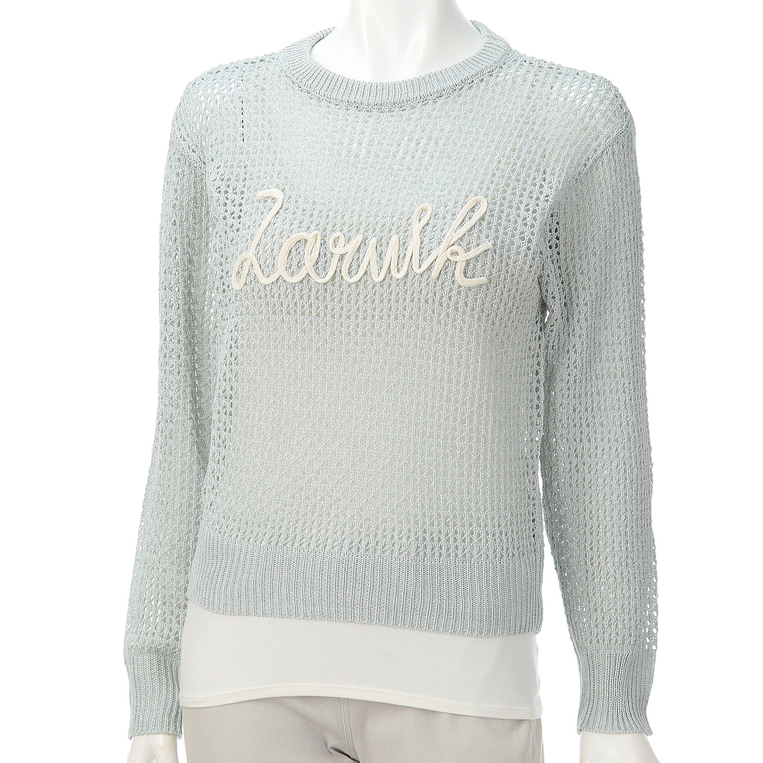 cloche メッシュ編みロゴニットトップス - 画像6