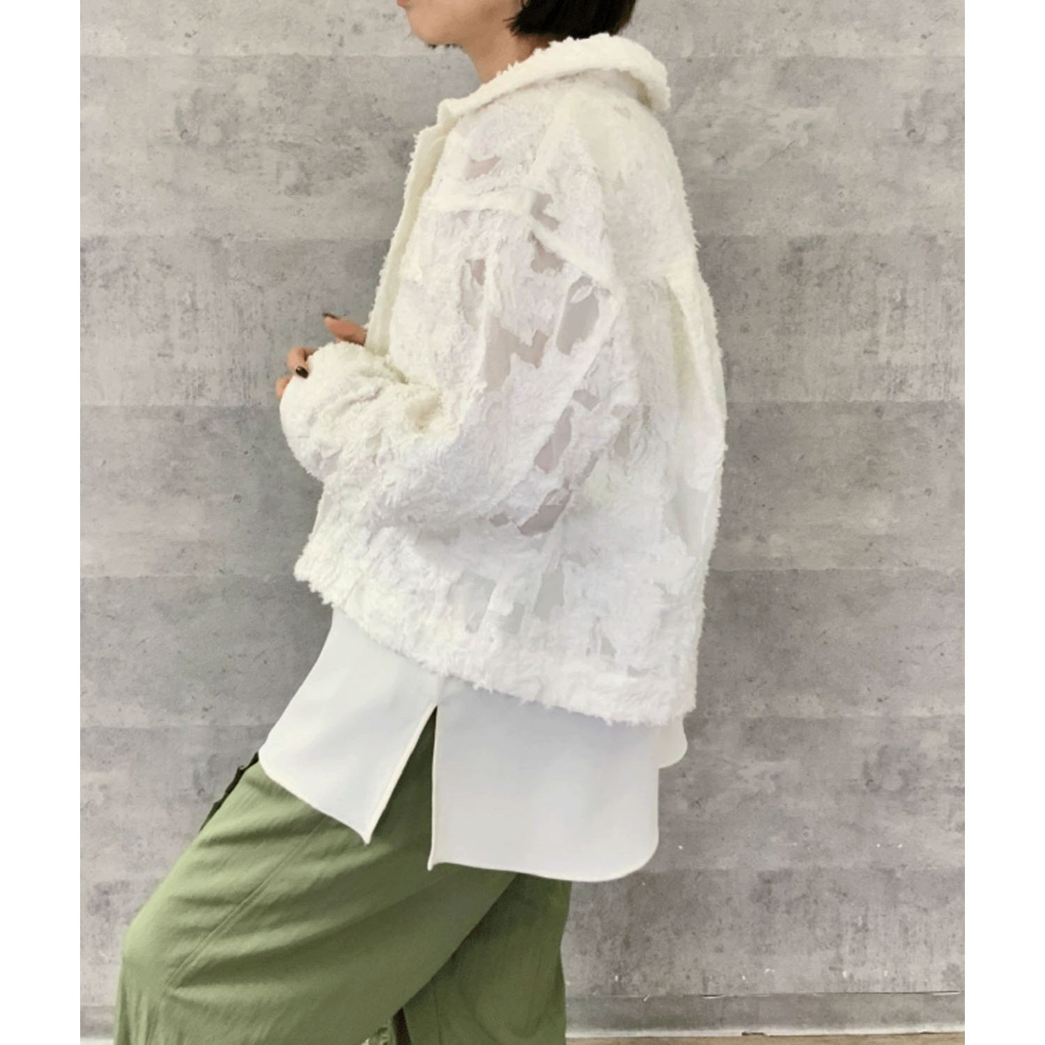 Anna Kerry カットジャカードジャケット