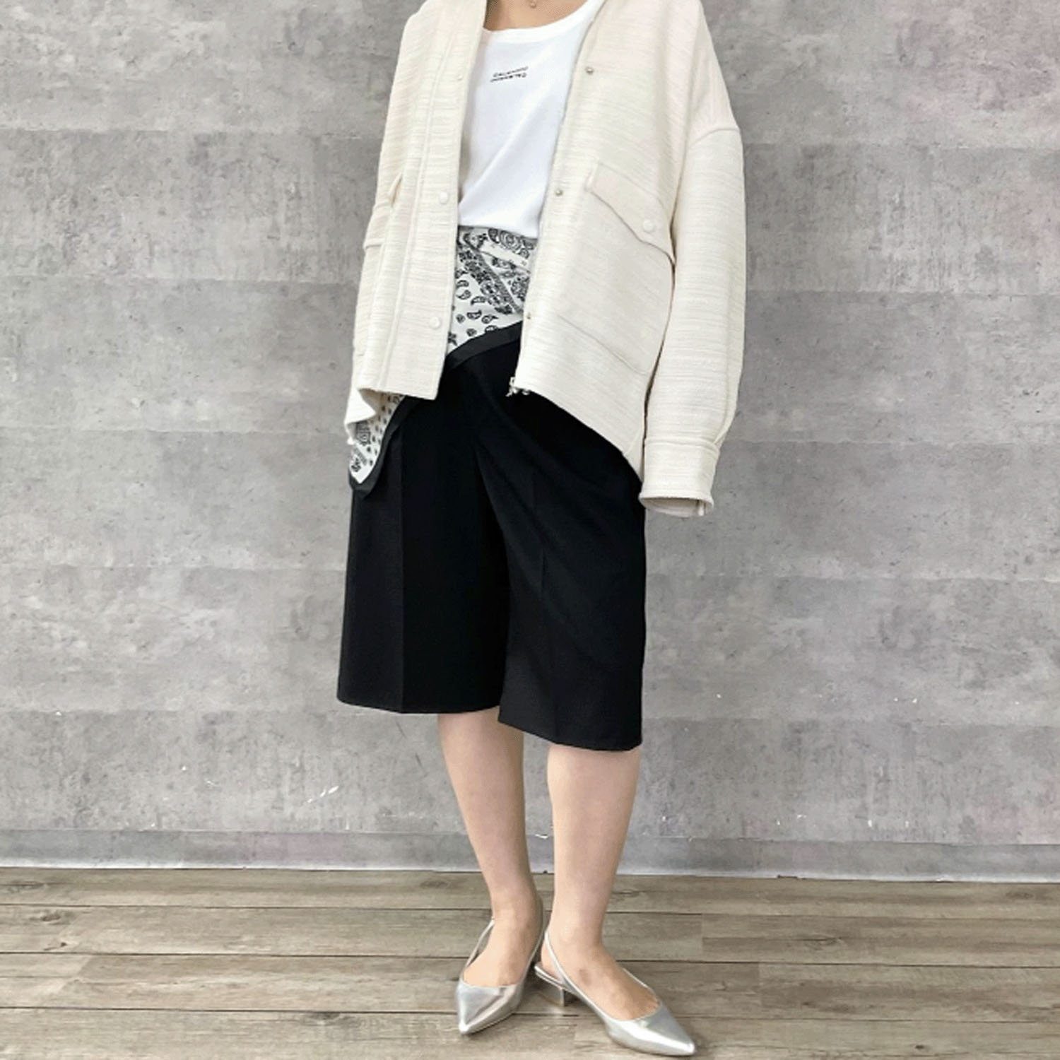 Anna Kerry チノライクハーフパンツ - 画像3