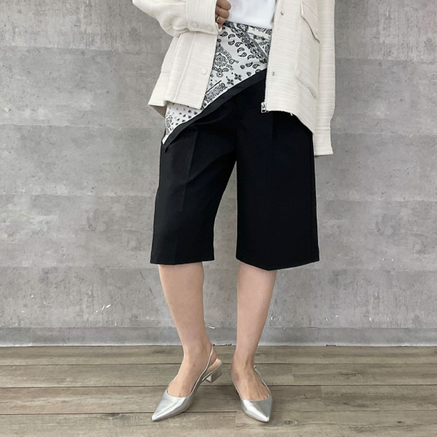 Anna Kerry チノライクハーフパンツ - 画像4