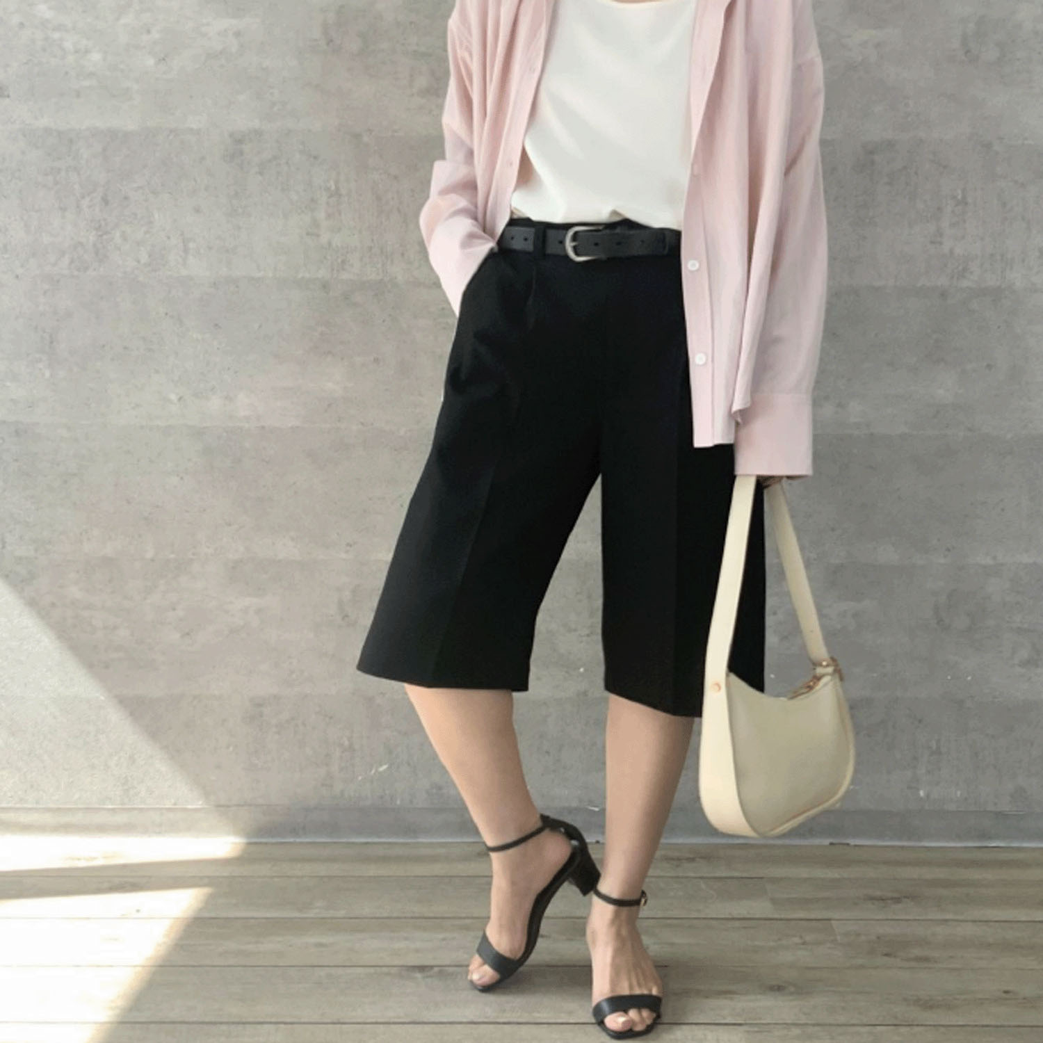 Anna Kerry チノライクハーフパンツ - 画像4