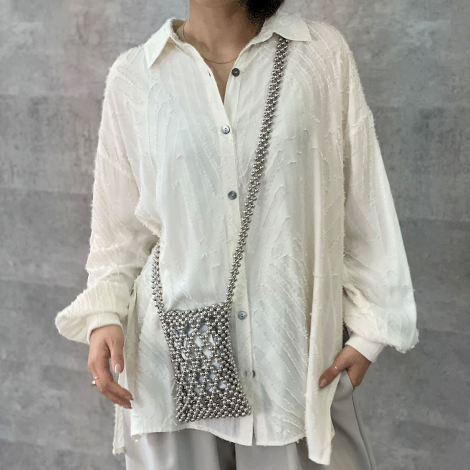 Anna Kerry オーバーサイズシャツ