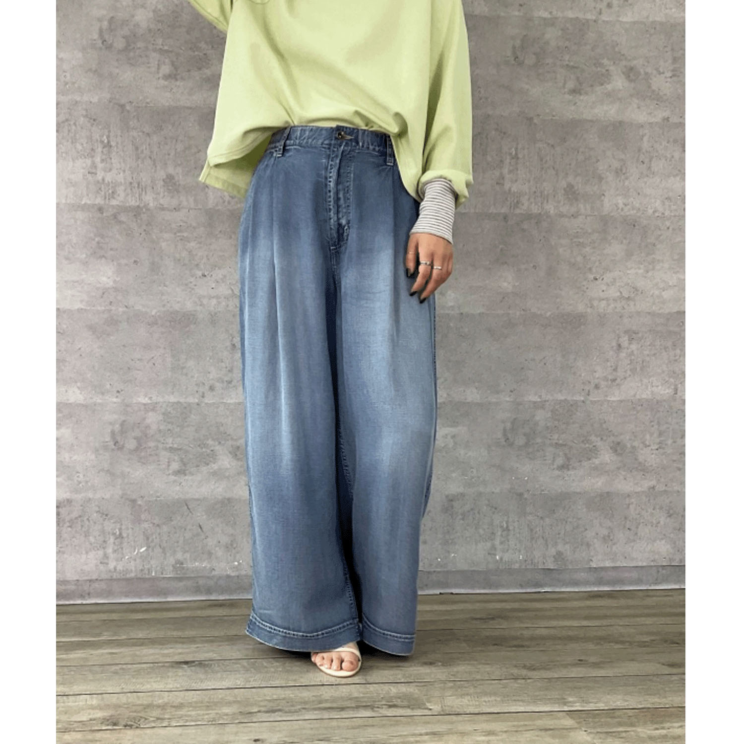 Anna Kerry 2タックテンセルワイドパンツ - 画像2