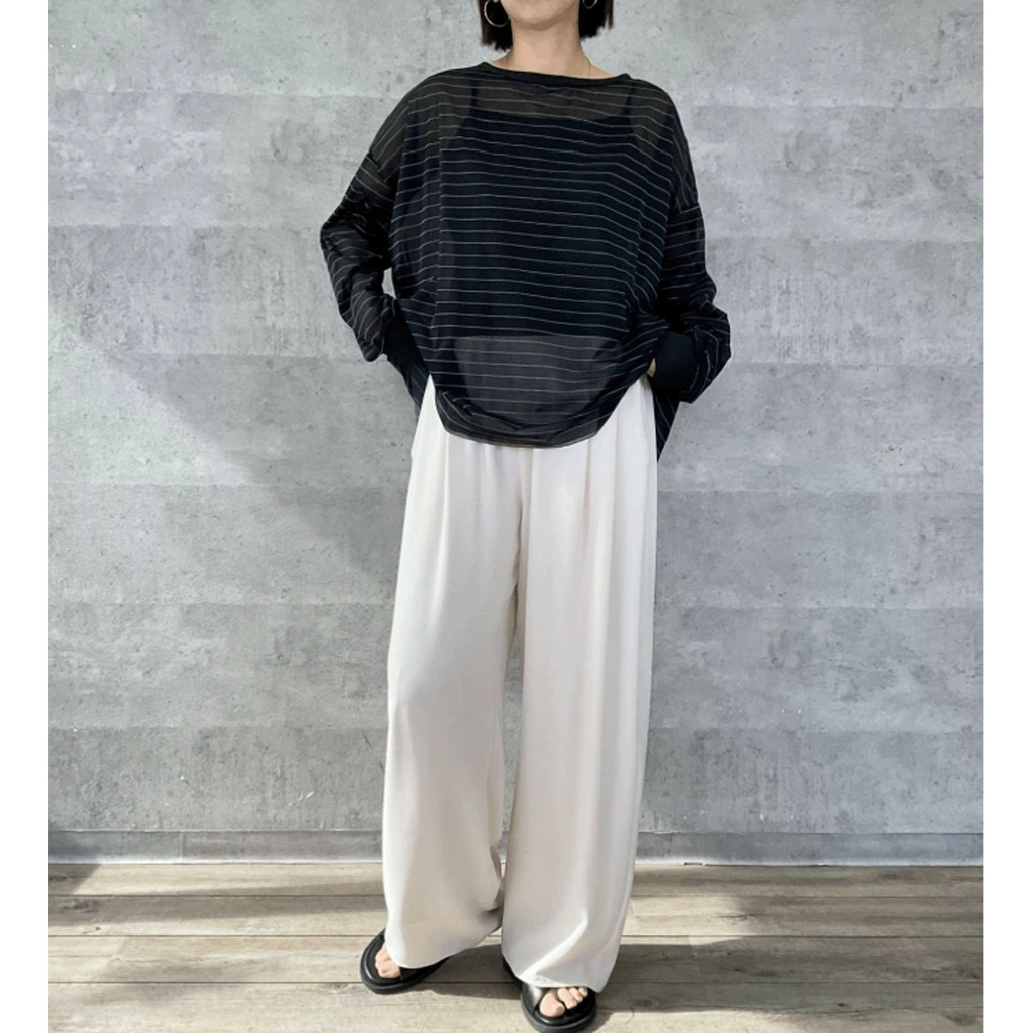 Anna Kerry ダブルタックルーズパンツ - 画像4