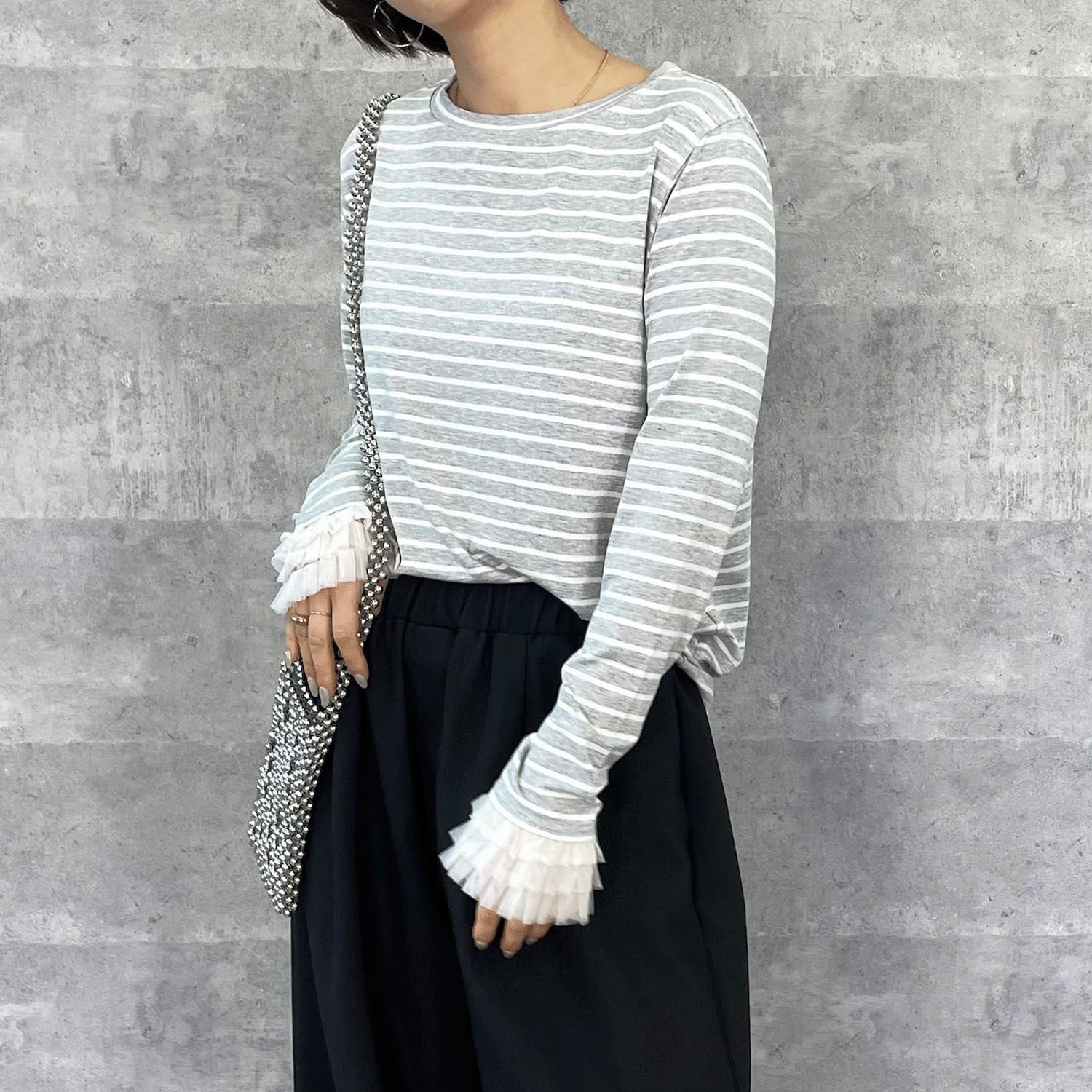 Anna Kerry フリルカフトップス - 画像7