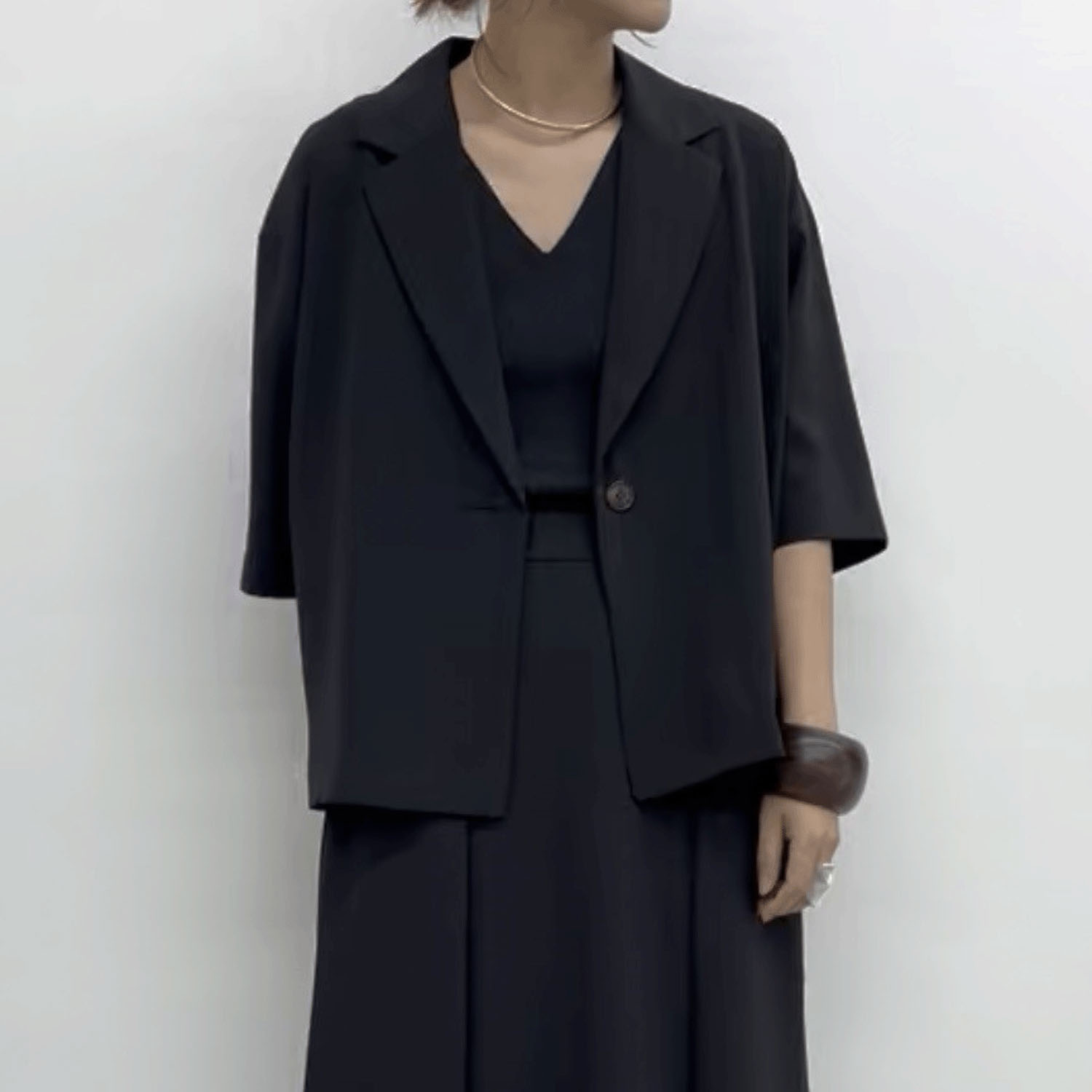 cloche 5分袖テーラードジャケット - 画像3