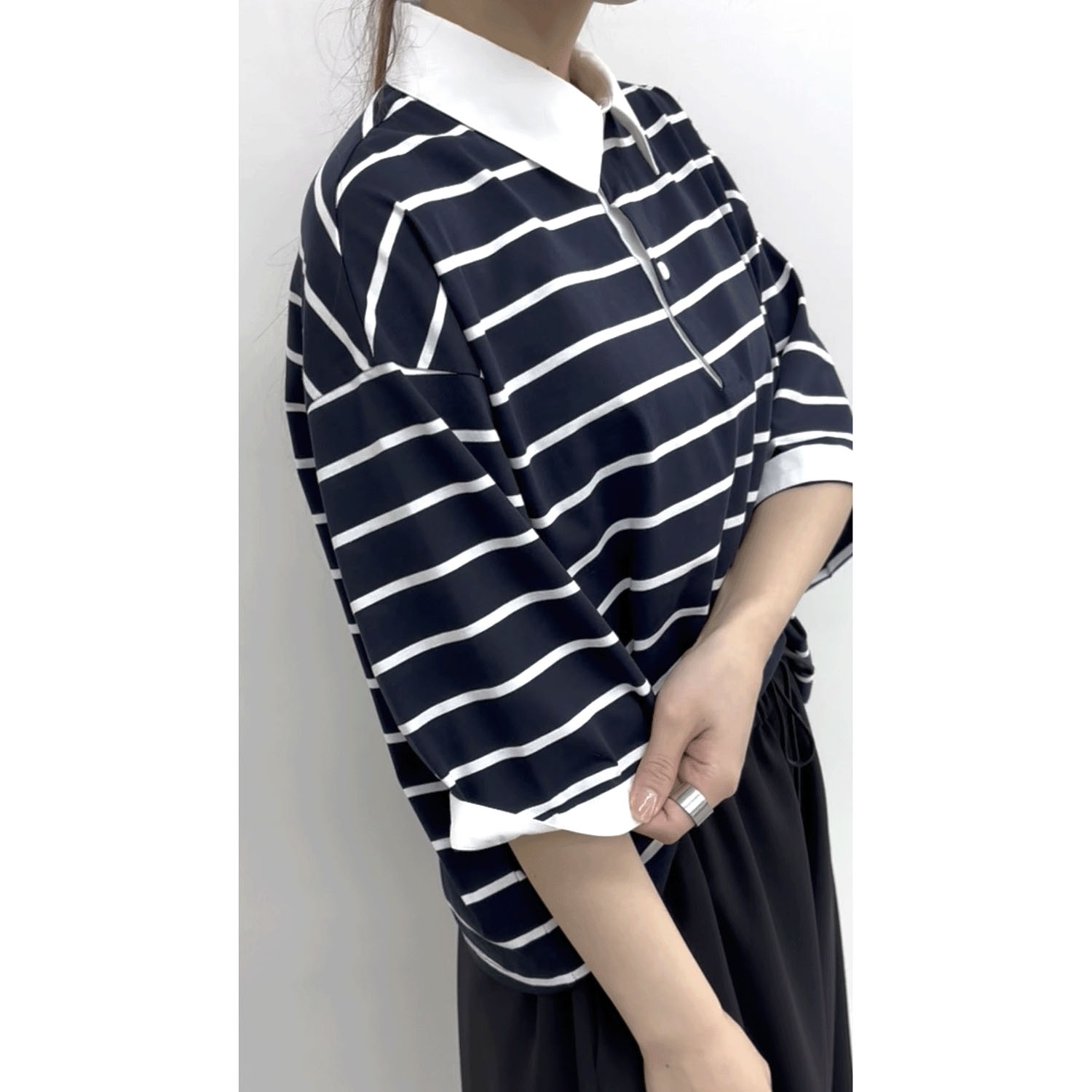 cloche ボーダーポロシャツ - 画像3