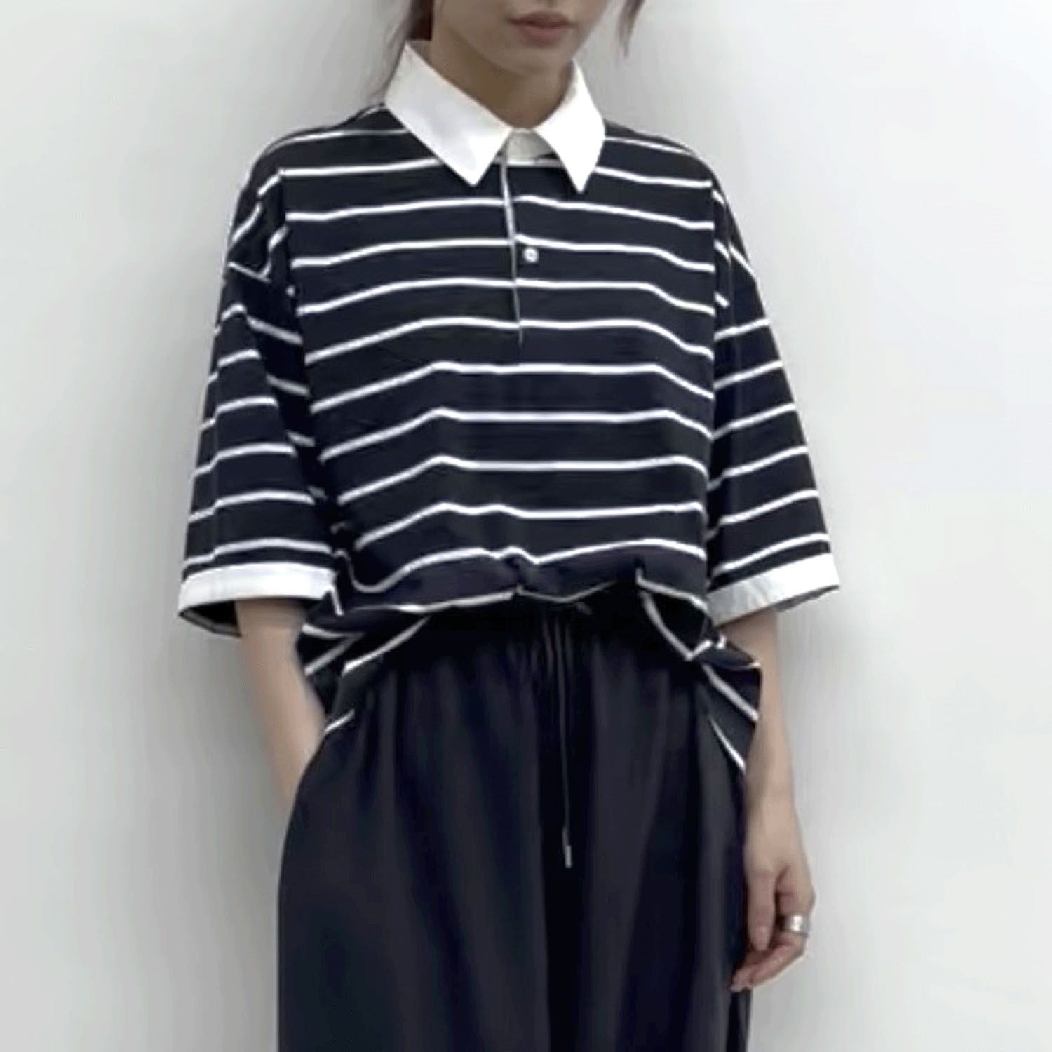 cloche ボーダーポロシャツ - 画像1