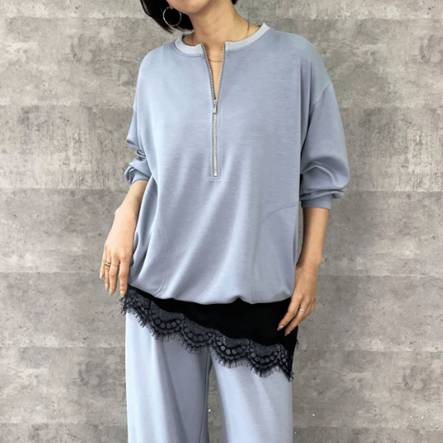 Anna Kerry レースヘムアシンメトリーキャミソール - 画像11