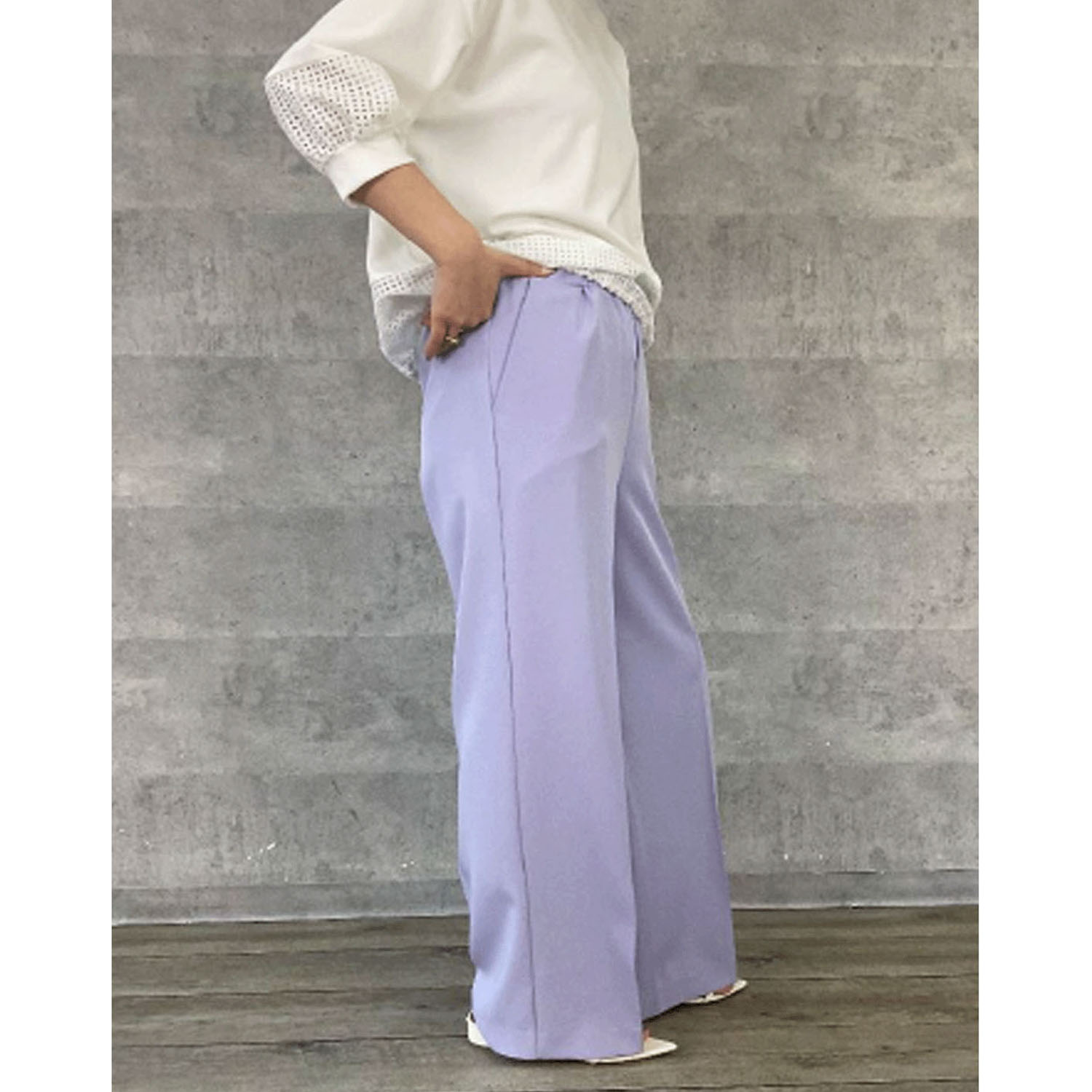 Anna Kerry サマーワイドストレートパンツ - 画像2