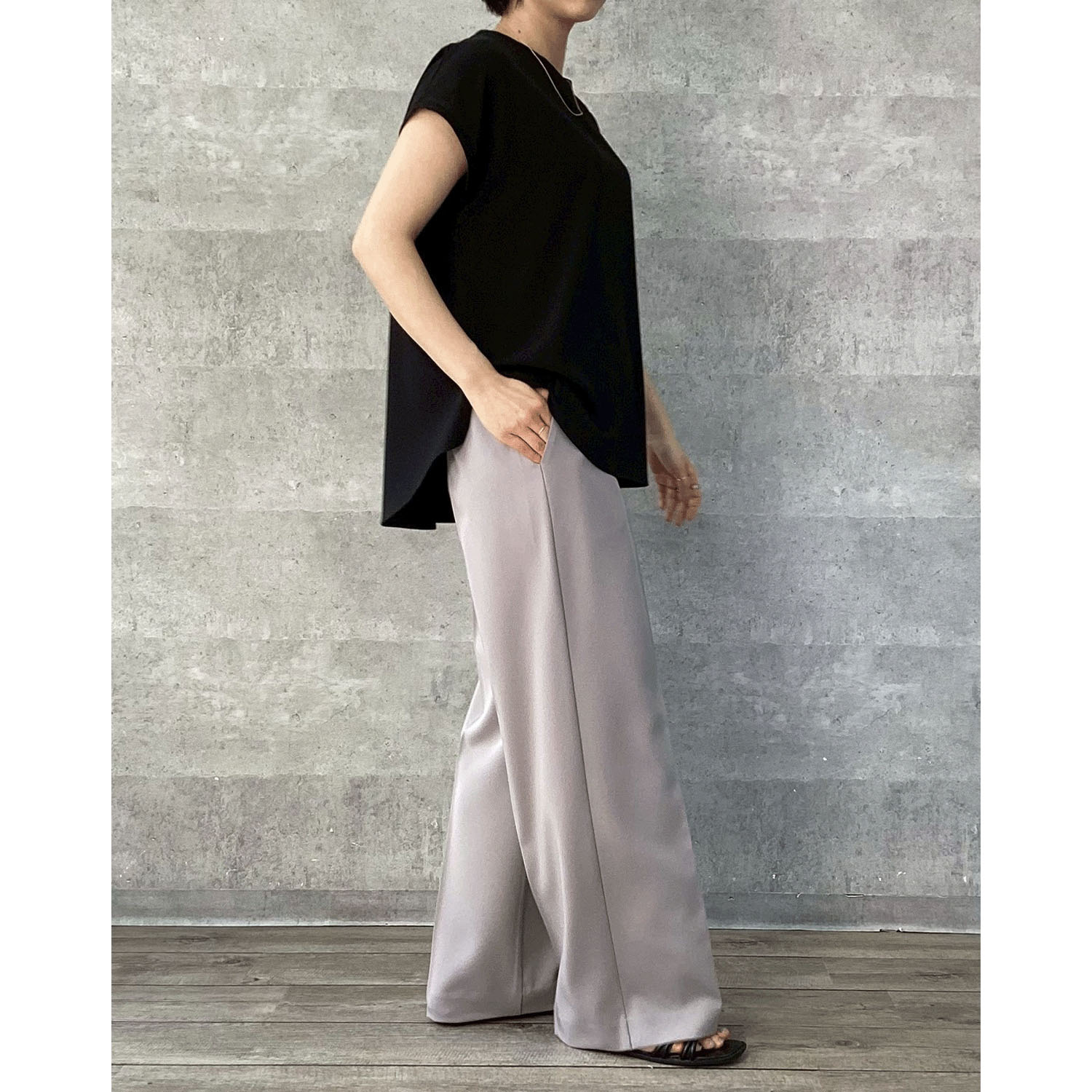 Anna Kerry サマーワイドストレートパンツ - 画像5