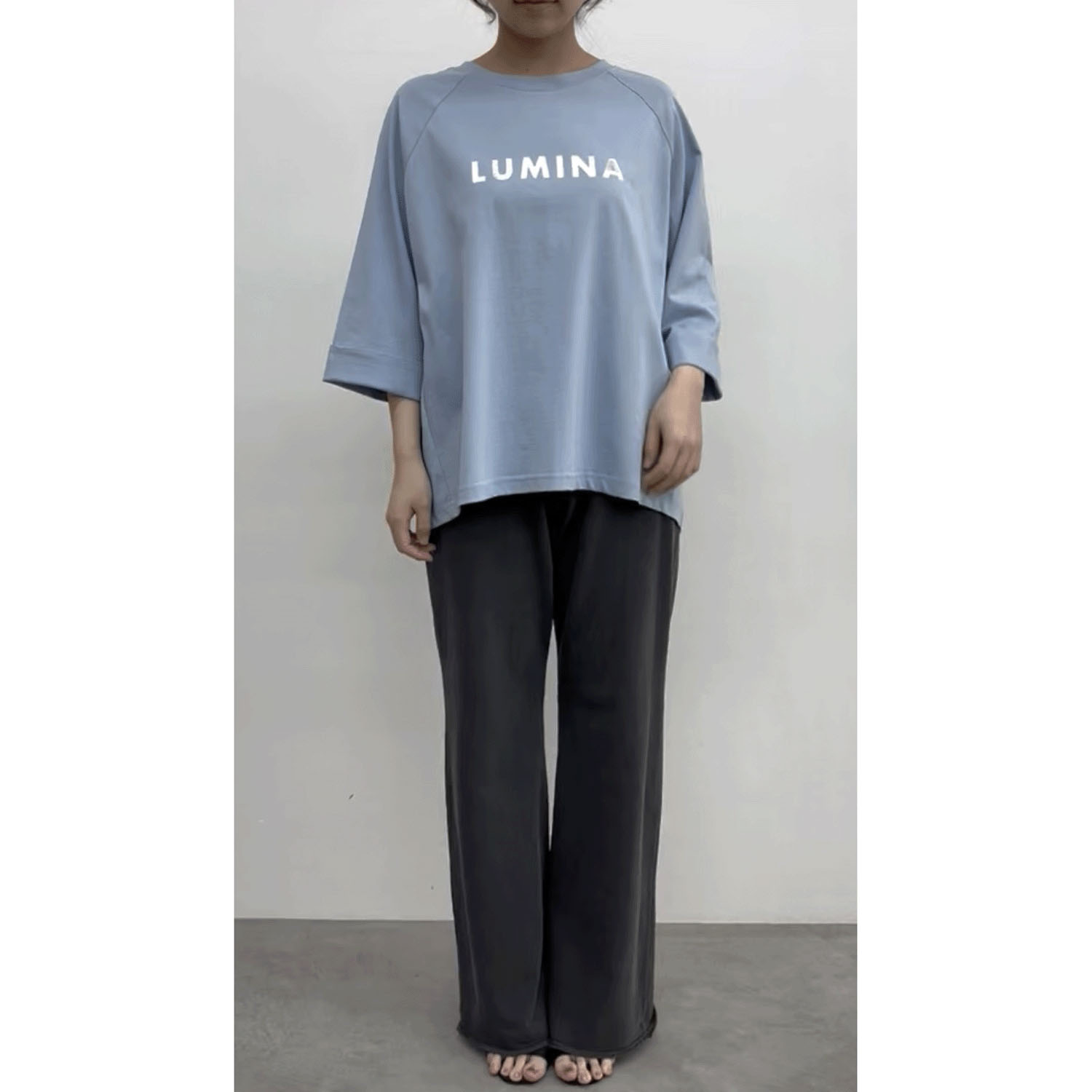 cloche 袖口ロールアップロゴTシャツ - 画像3