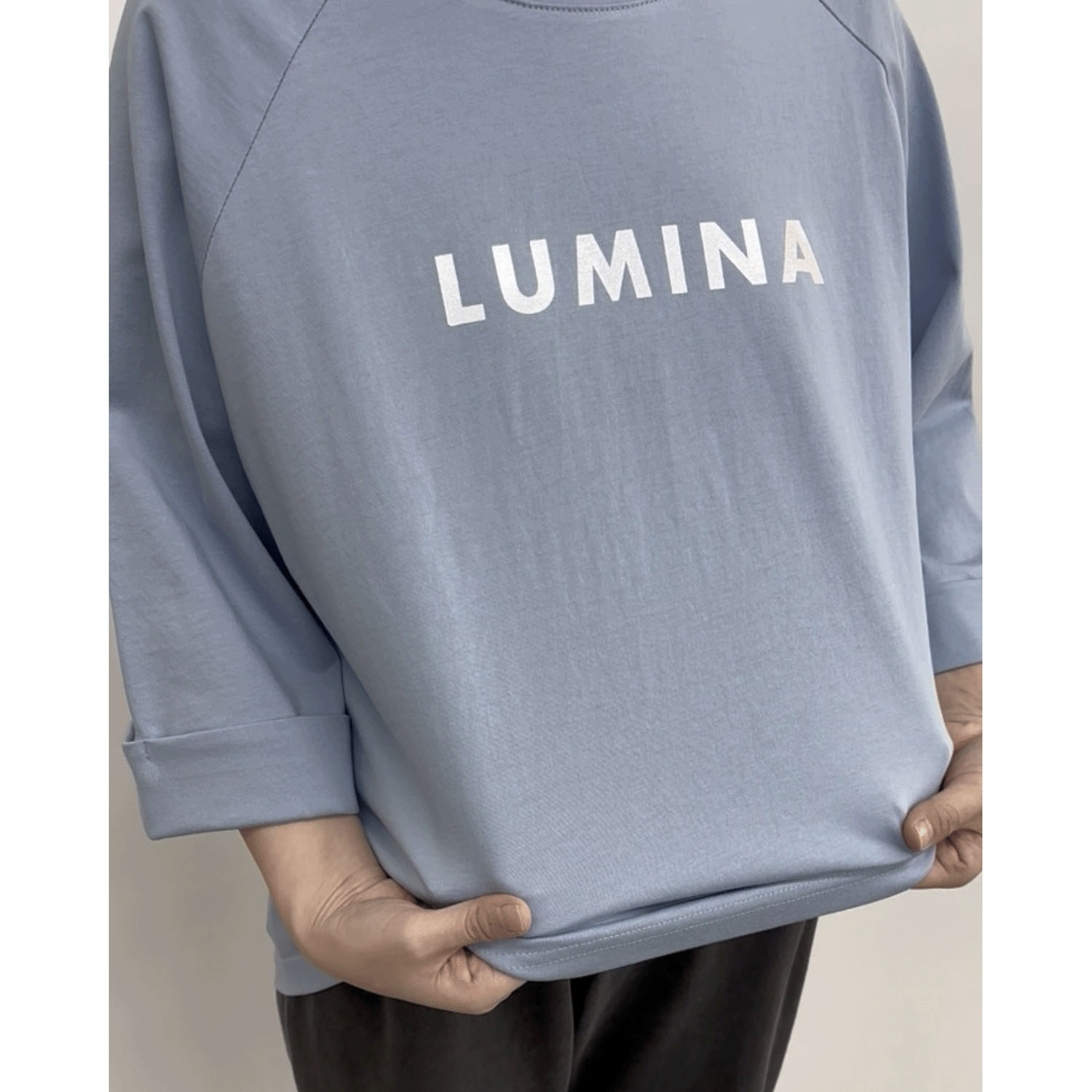 cloche 袖口ロールアップロゴTシャツ - 画像5