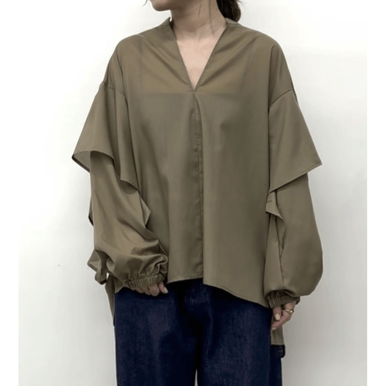 CLOCHE スキッパー衿ブラウス - 画像4