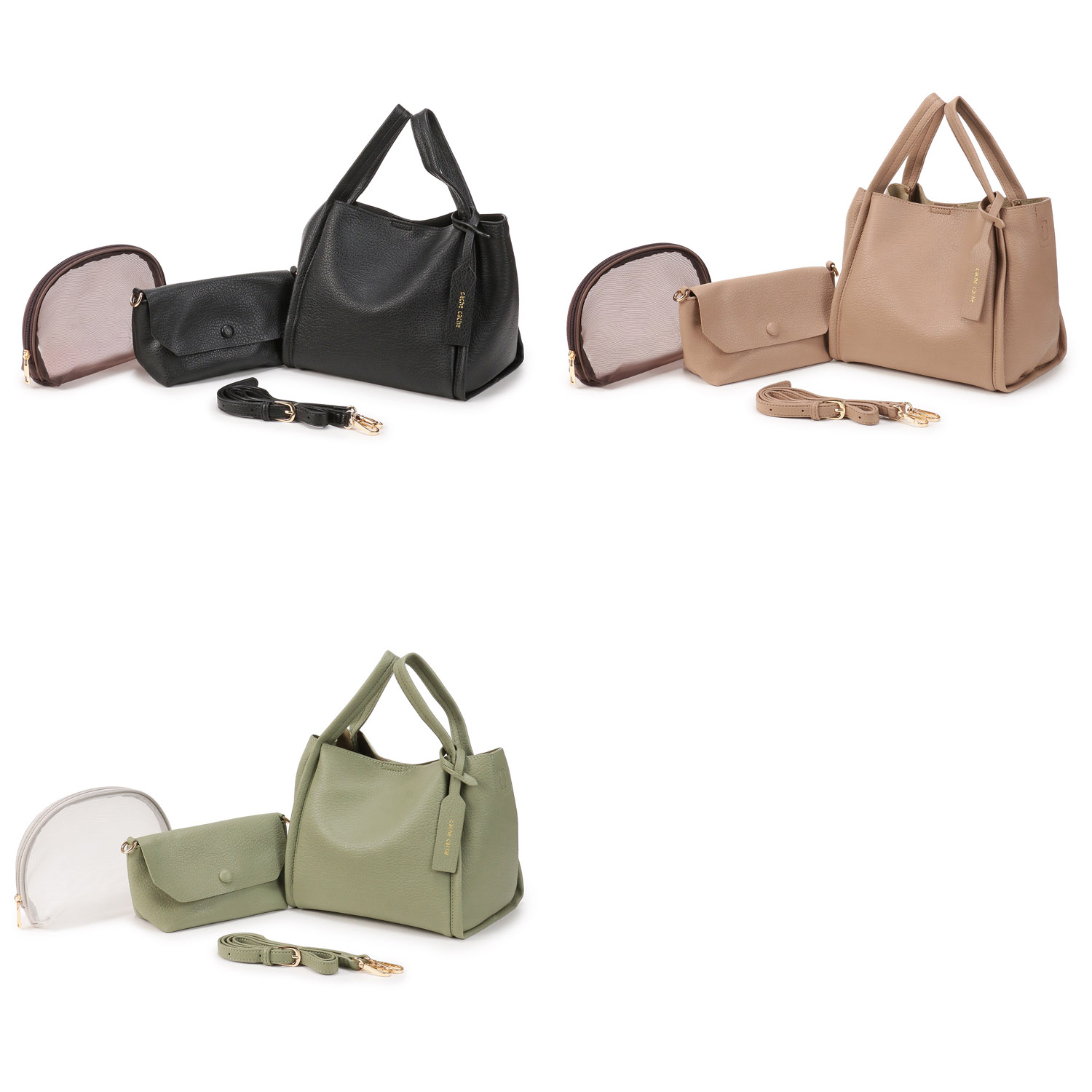 【エトネット限定】cachecache ミニショルダー付ソフトレザー調ミニバッグ - 画像3