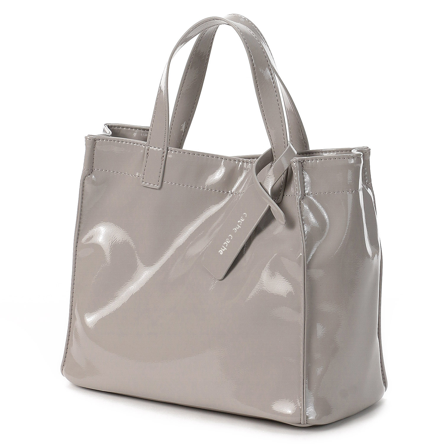 【Insta Live】cachecache エナメル風ショッパーバッグ小サイズ - 画像2