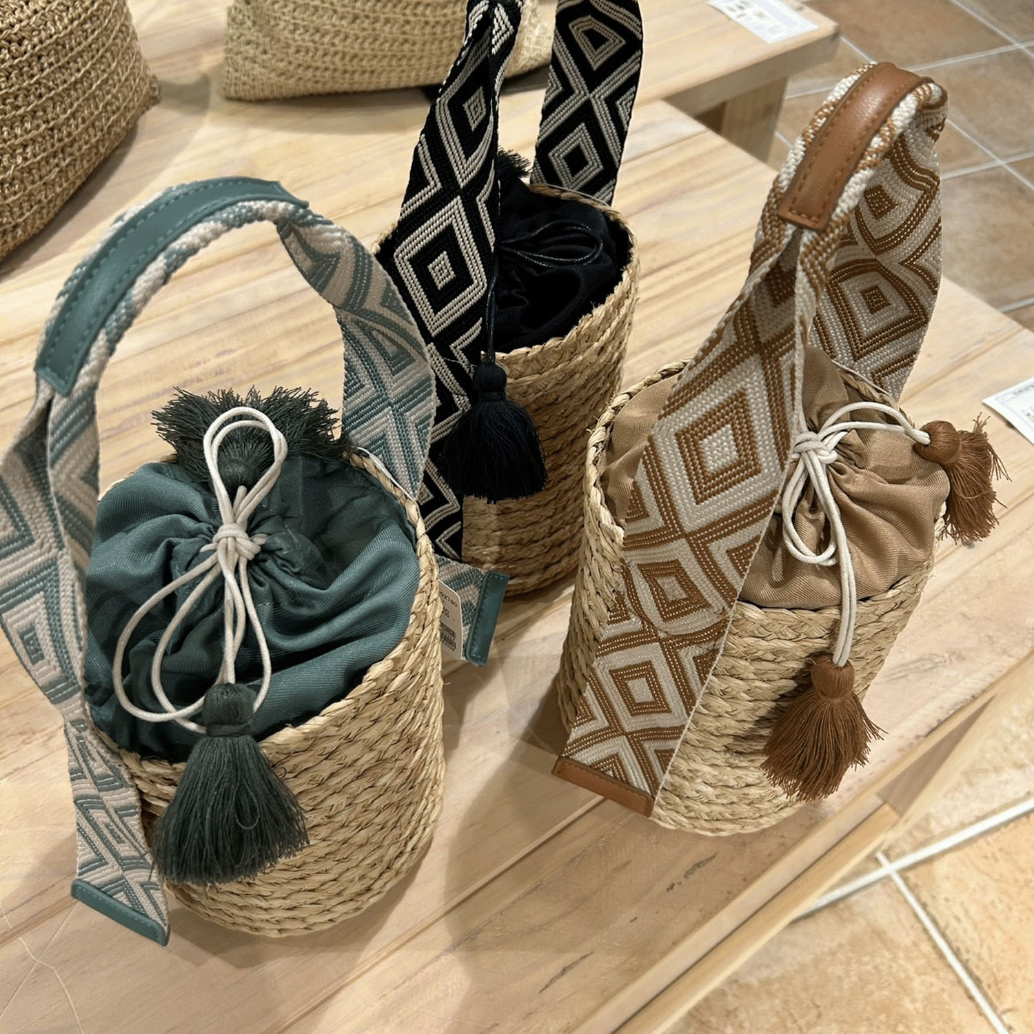 cachecache JQテープハンドルラフィアバケットトート - 画像13